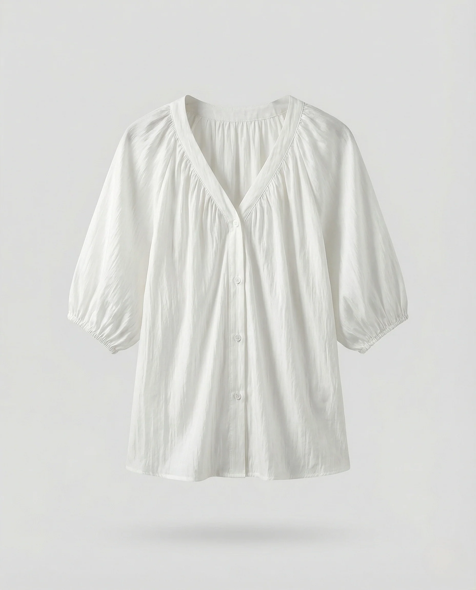 Damen Viskosebluse mit Puffärmeln - Image 4