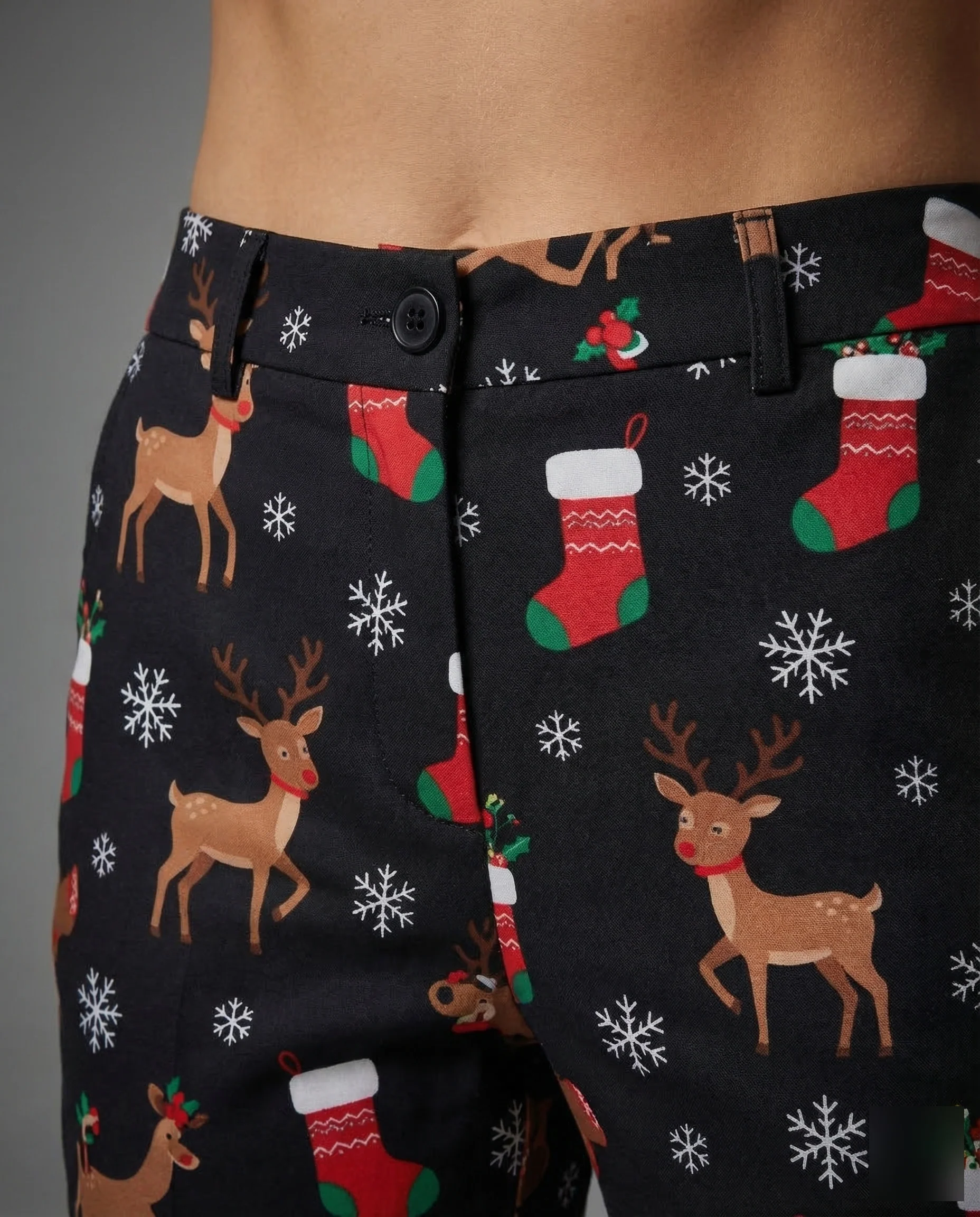 Damen Chinohose Print Gerade - Image 3