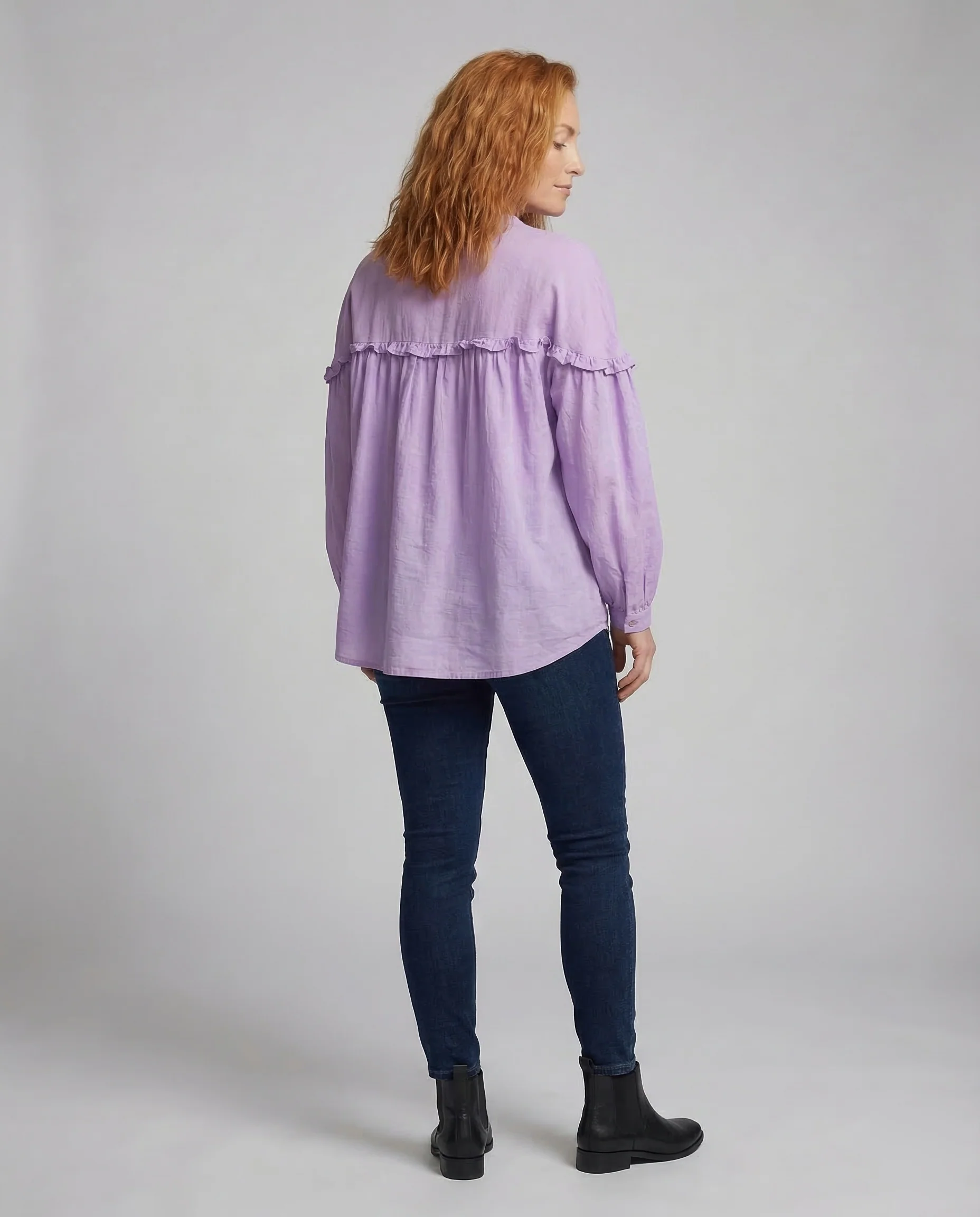 Damen Babydoll Bluse Weit - Image 4