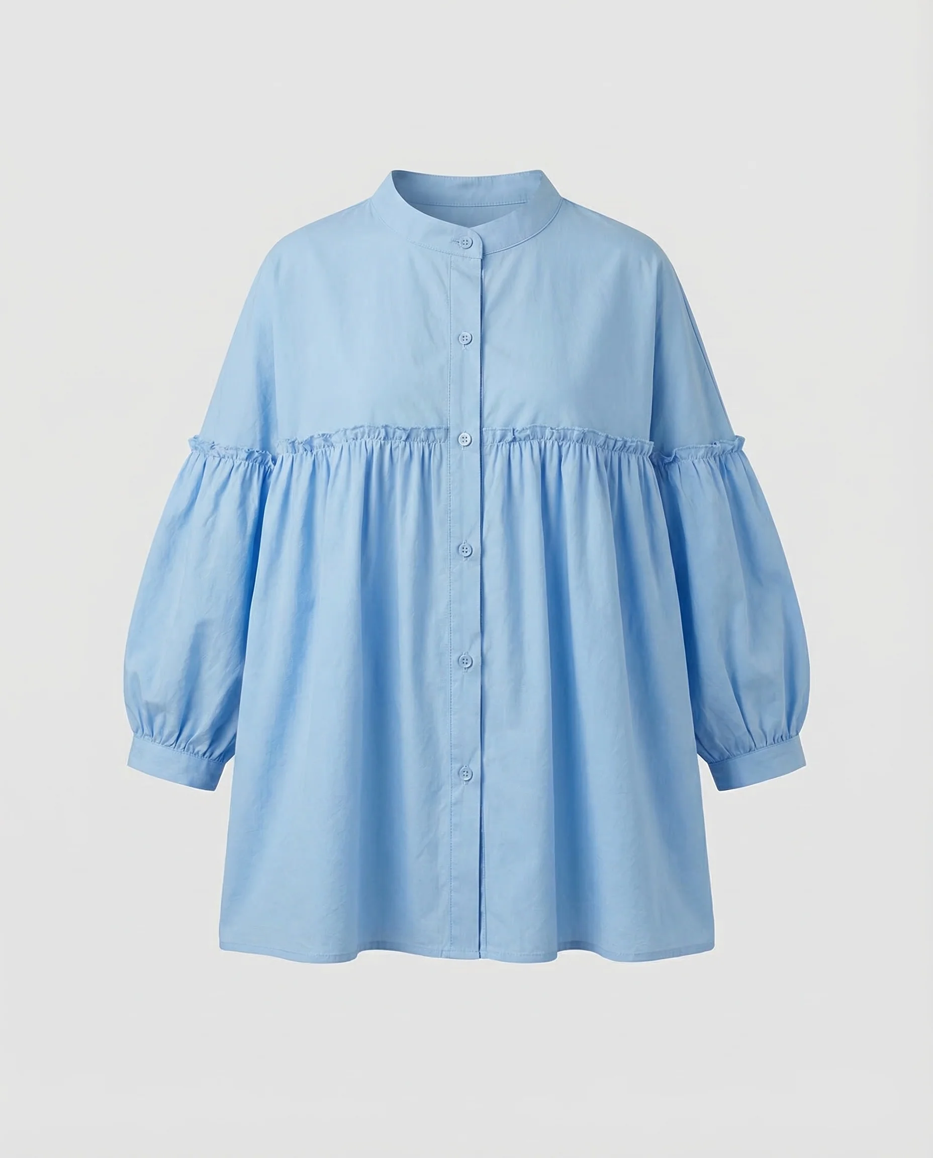 Damen Babydoll Bluse Weit - Image 5