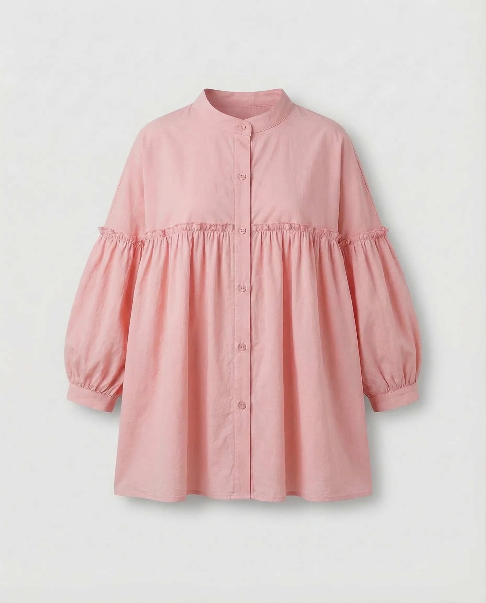 Damen Babydoll Bluse Weit - Image 8