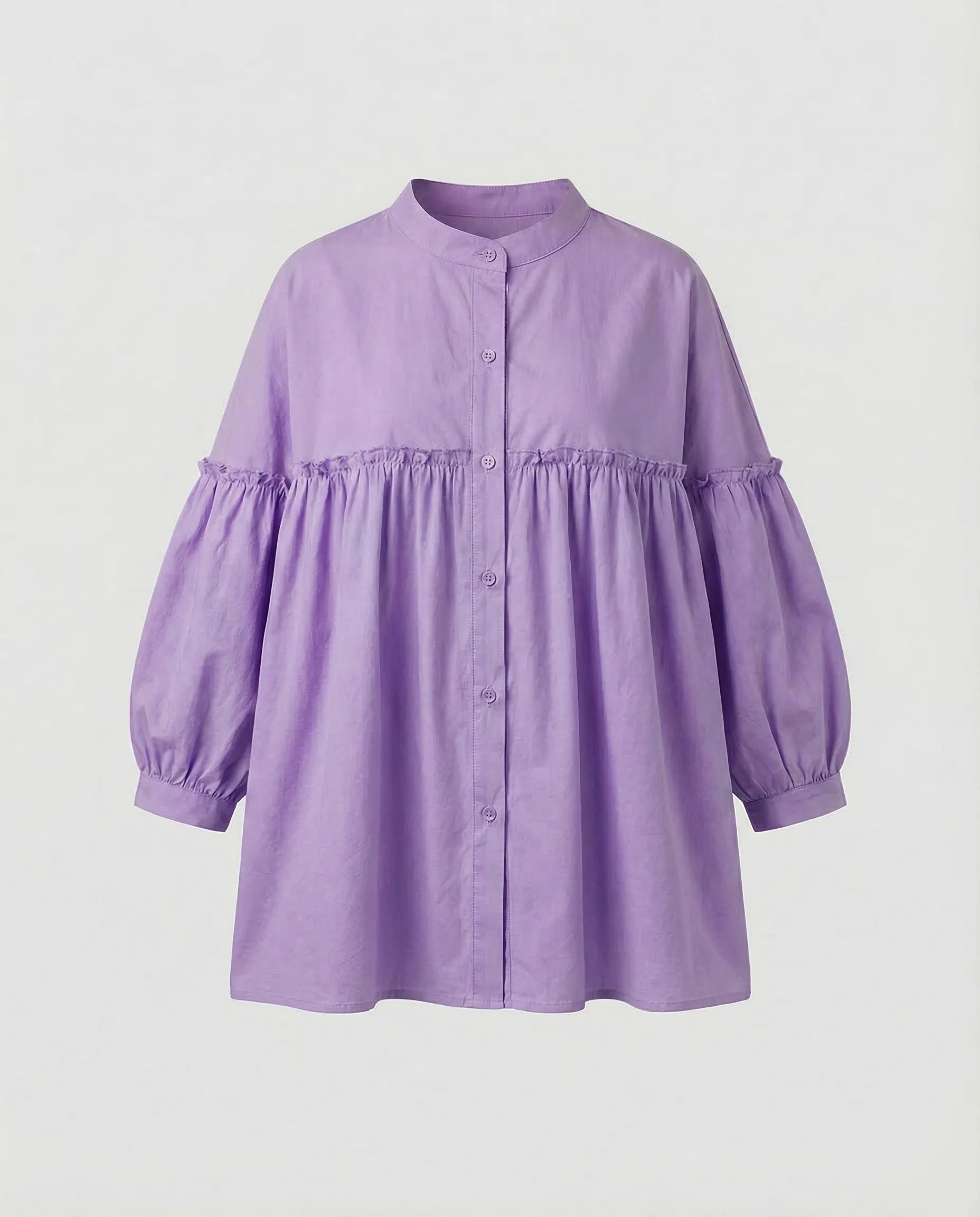 Damen Babydoll Bluse Weit - Image 9