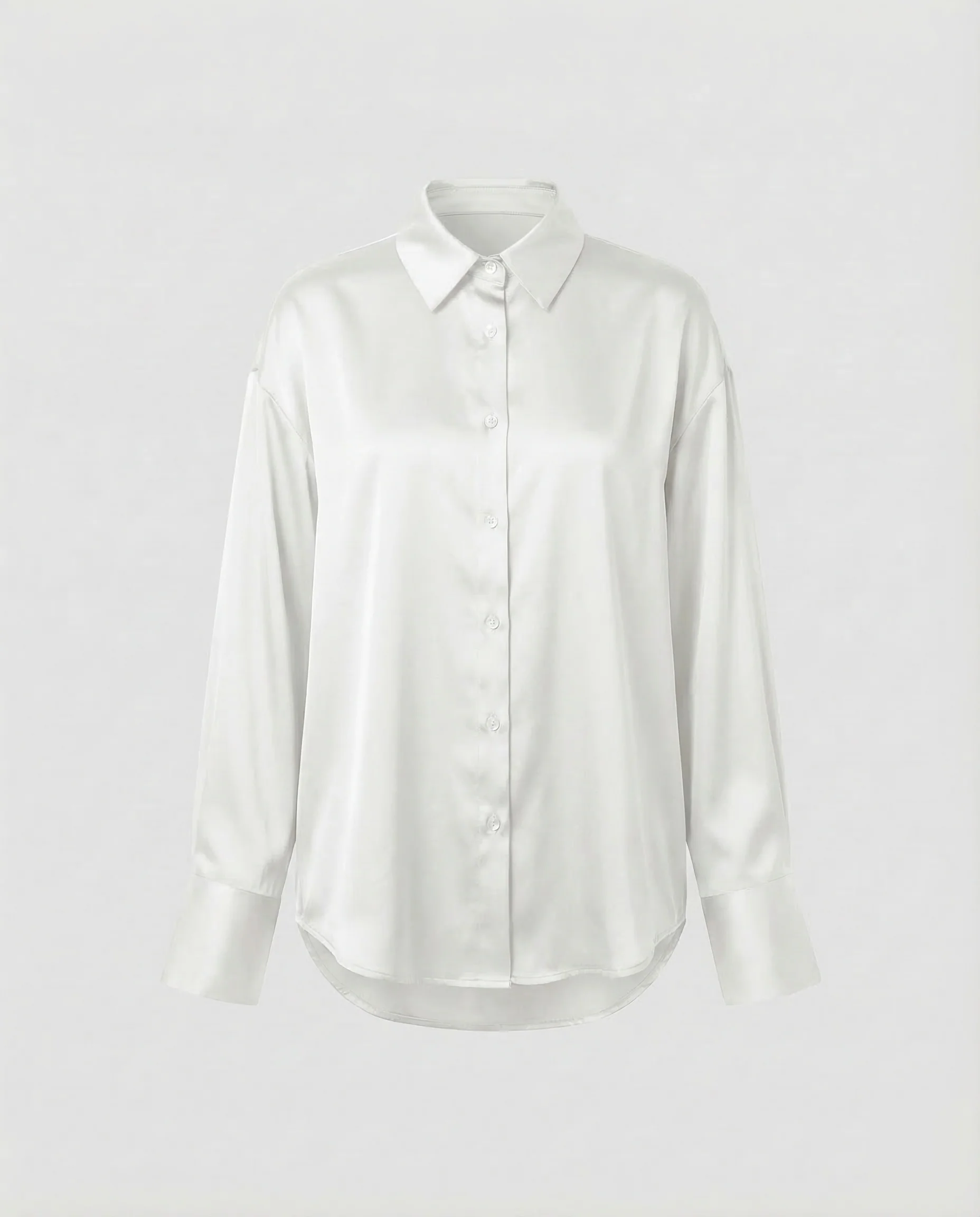 Damen Satin Hemdbluse Oversize - Image 6