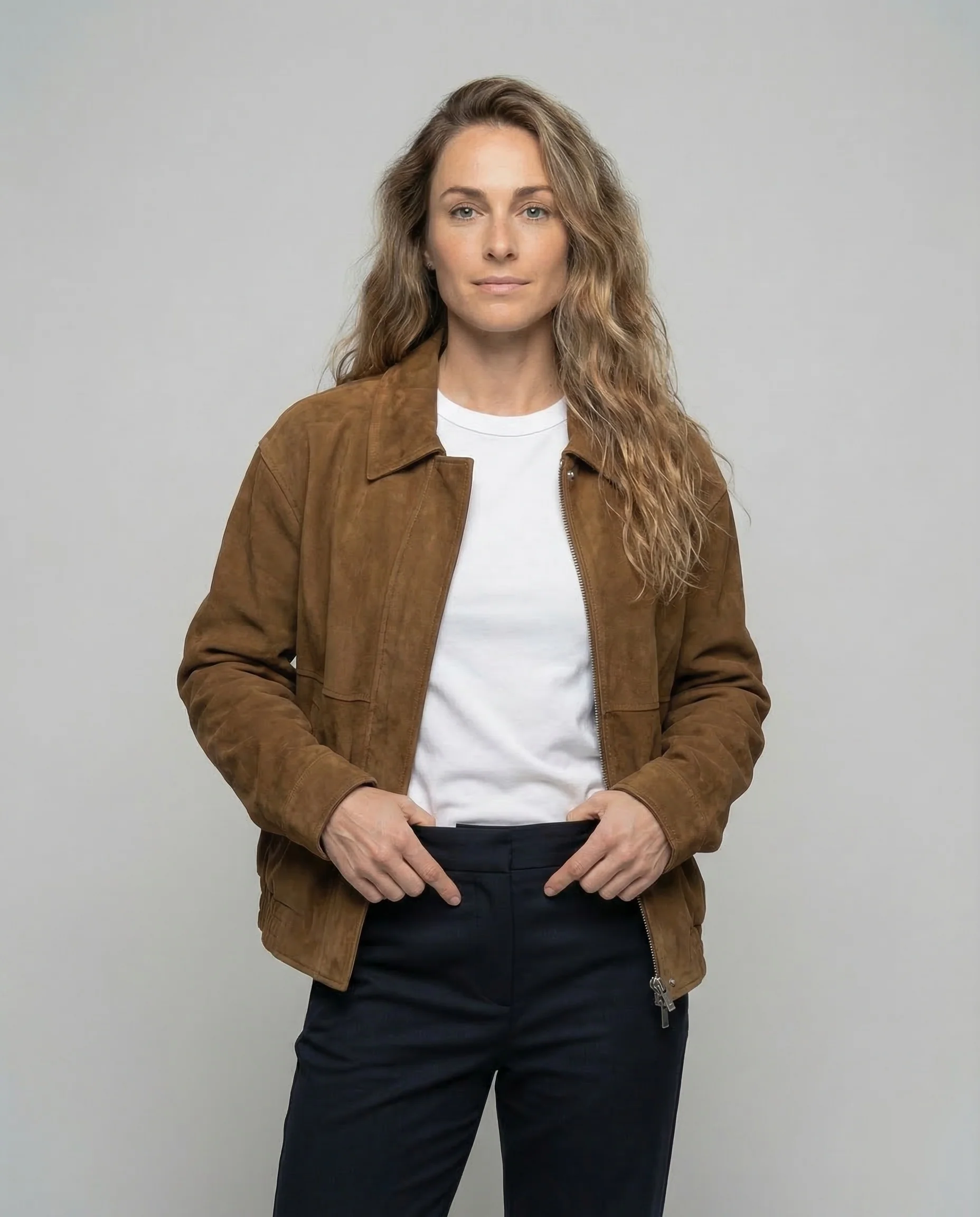Damen Wildlederjacke Weit - Image 2