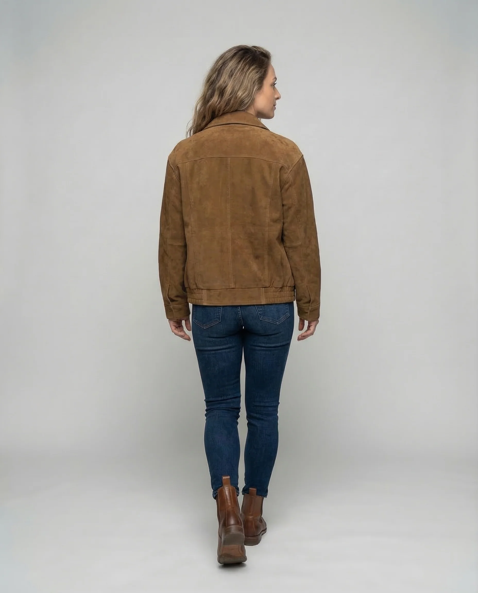 Damen Wildlederjacke Weit - Image 4