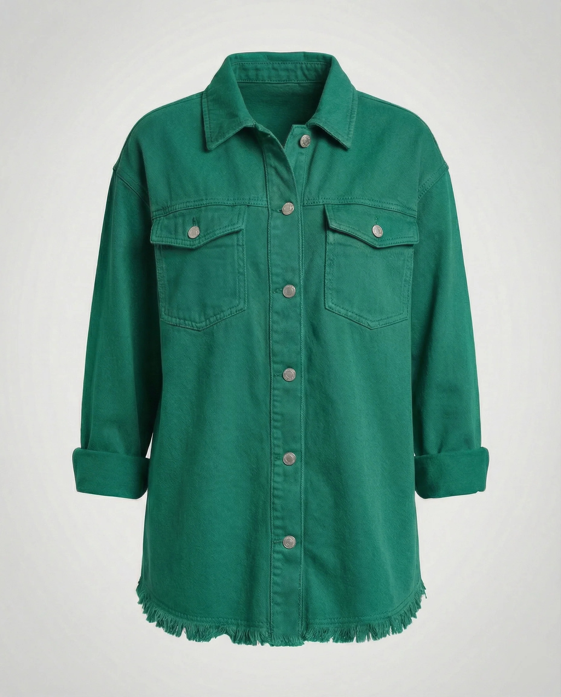 Damen Langarmhemd Jeansjacke Stil - Image 8