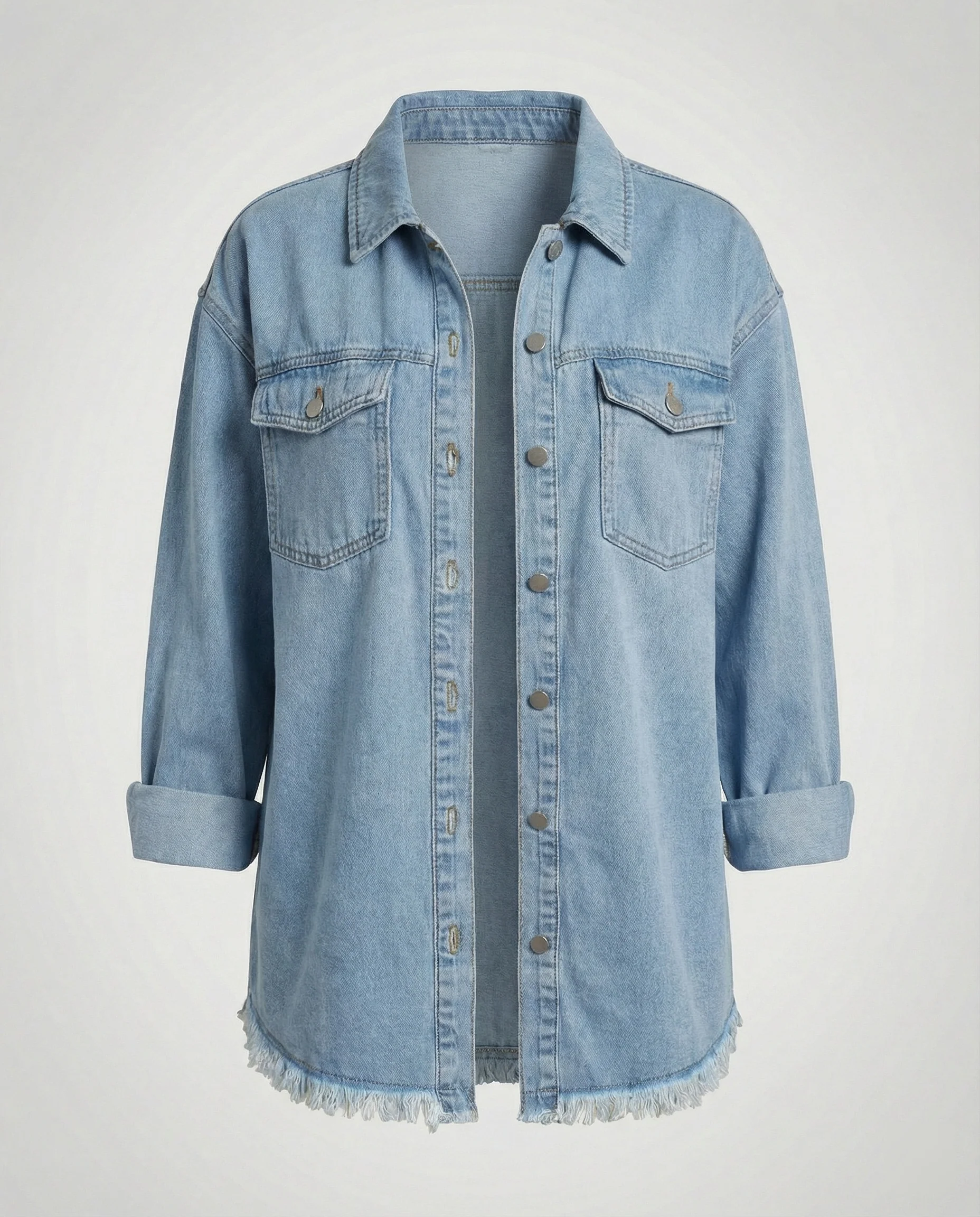 Damen Langarmhemd Jeansjacke Stil - Image 9