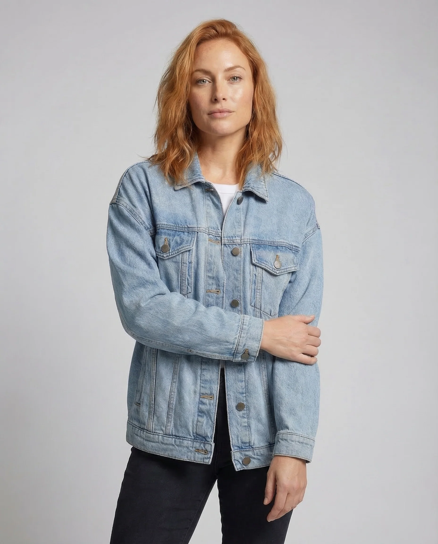 Damen Jeansjacke Oversize - Image 2