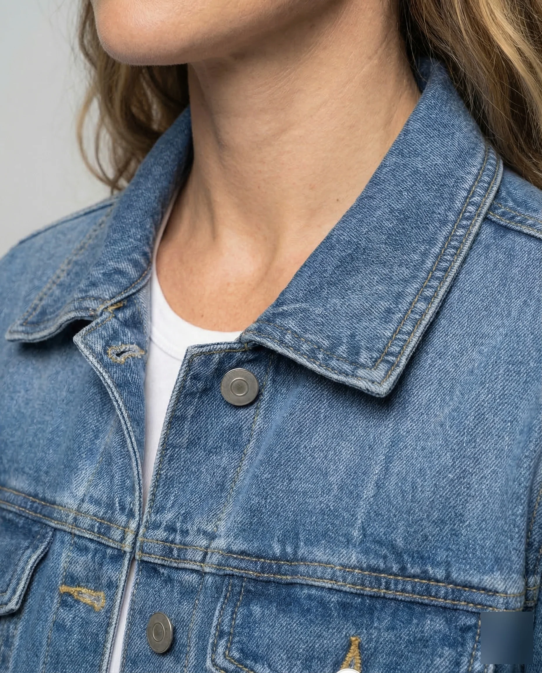 Damen Jeansjacke Boxy Kurz - Image 3