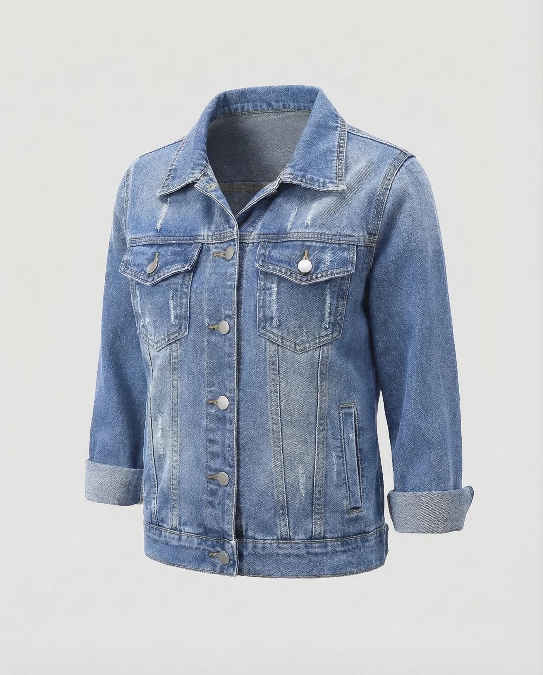 Damen Jeansjacke Boxy Kurz - Image 6