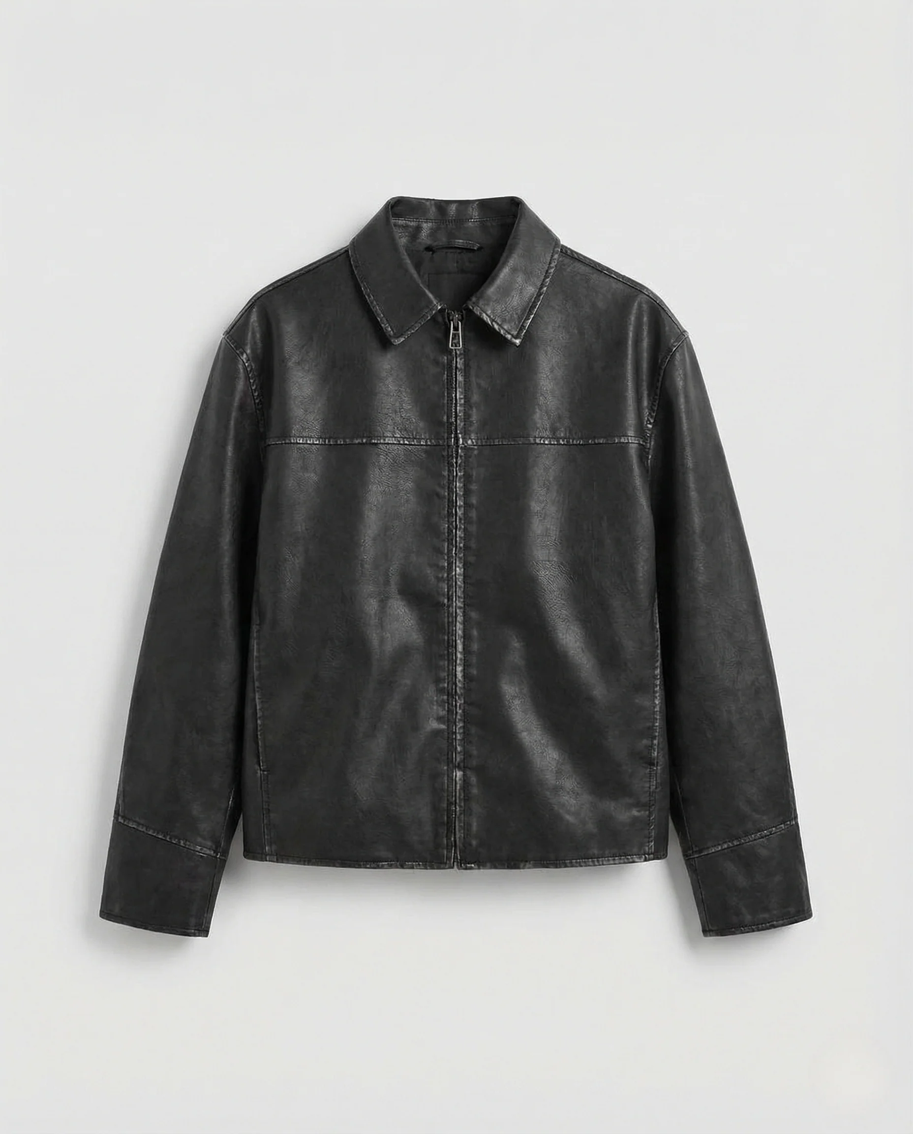 Damen Weite Kunstlederjacke - Image 5