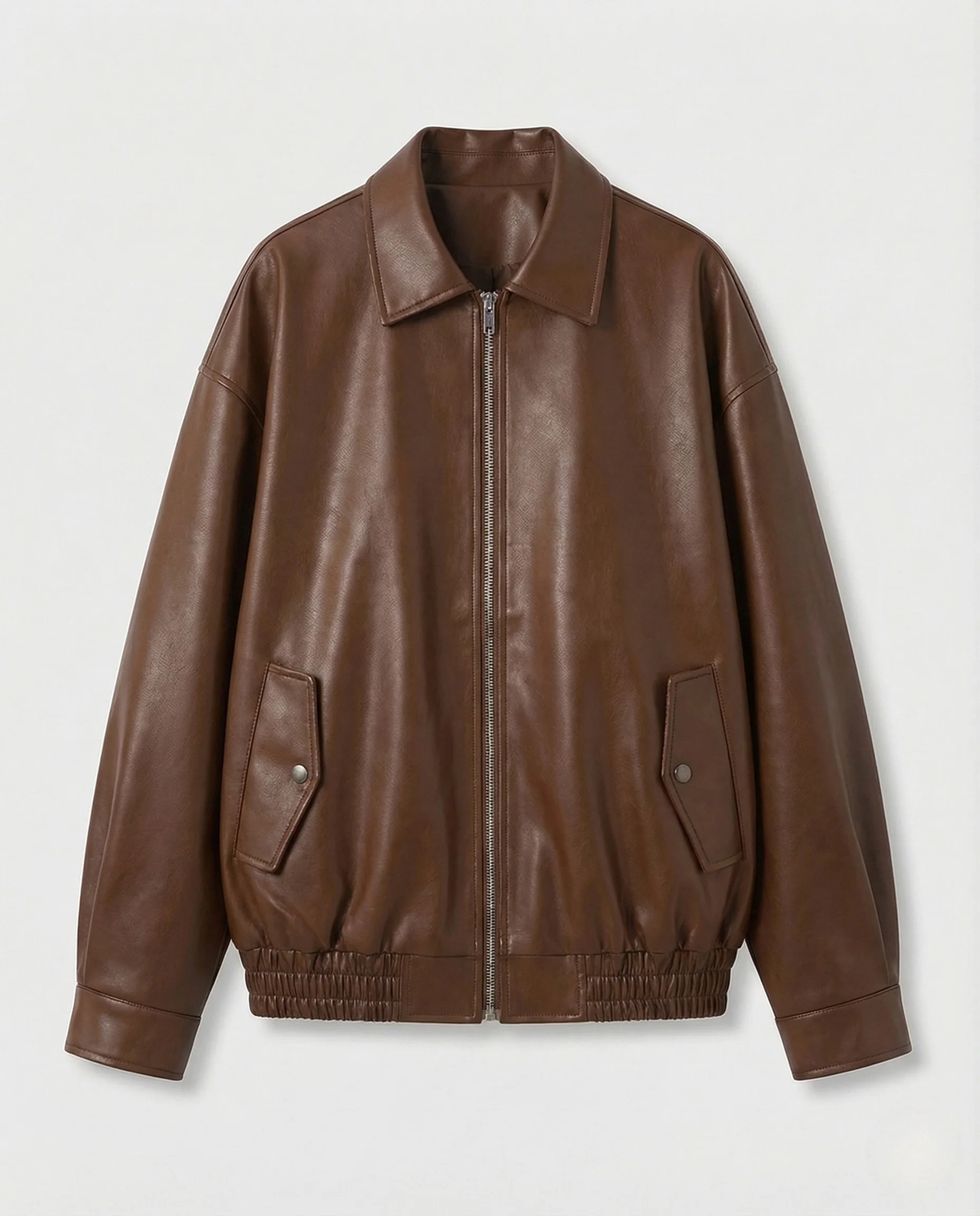 Damen Kurzjacke Lederoptik mit Reißverschluss - Image 6