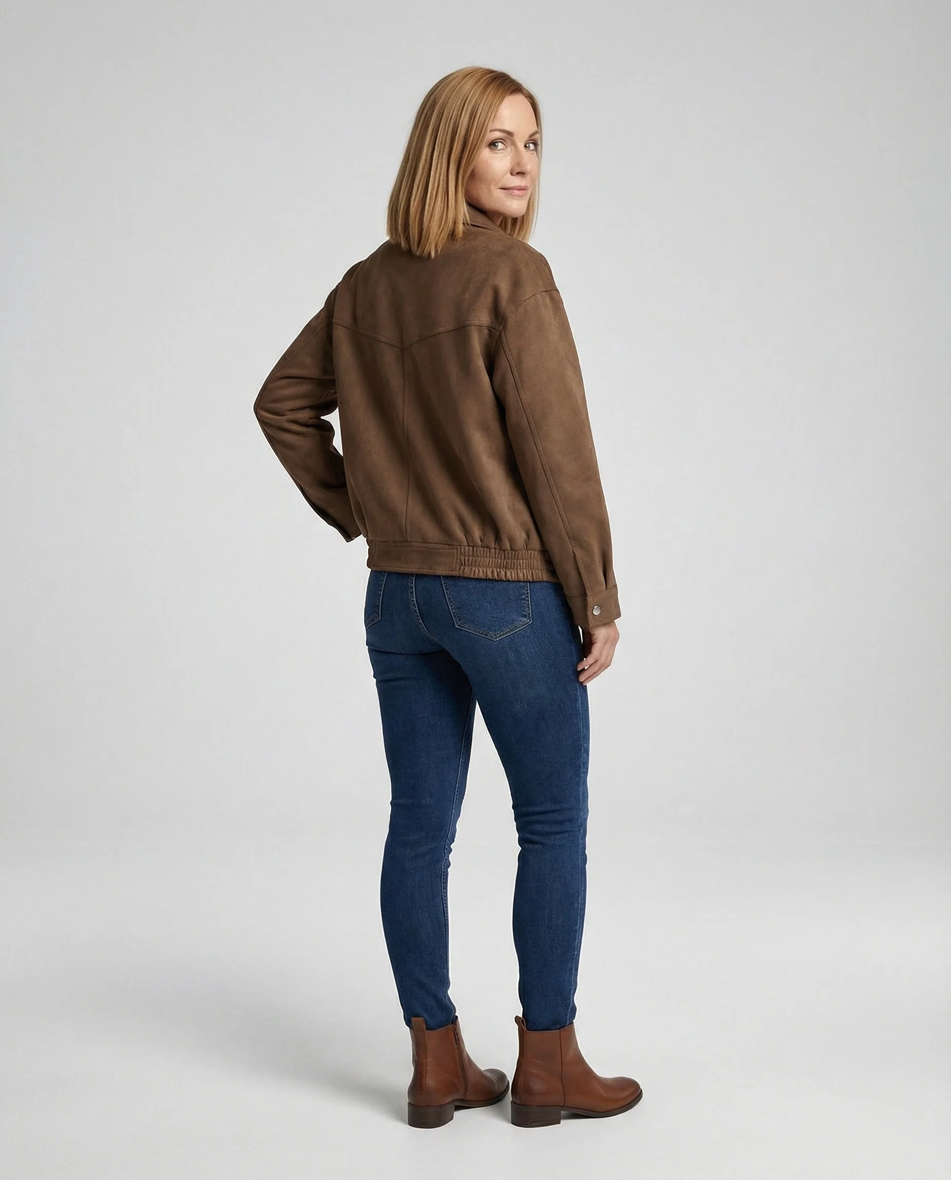 Freizeitkleidung Damen Velours Jacke Weit - Image 3