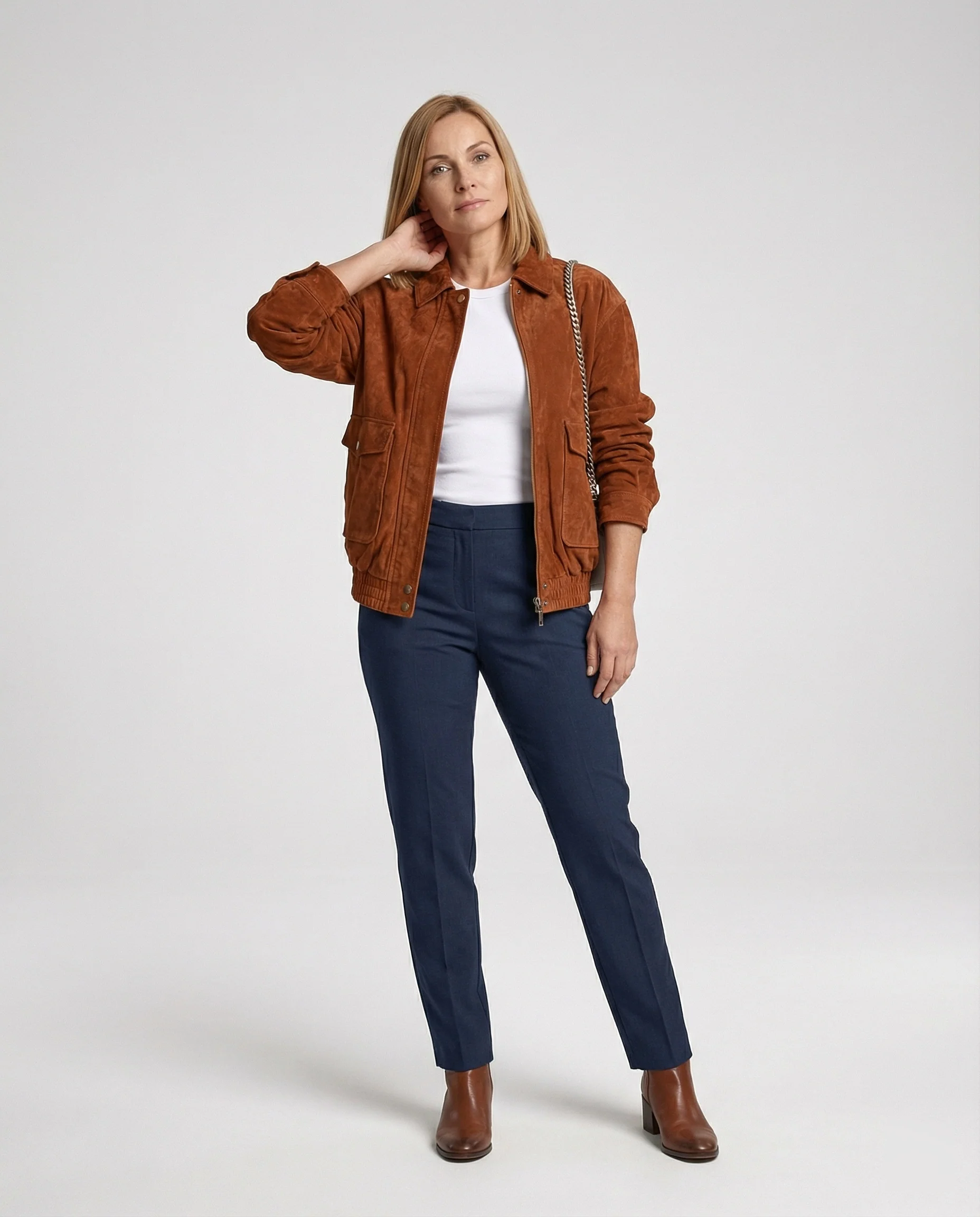 Freizeitkleidung Damen Veloursjacke Weit - Image 2