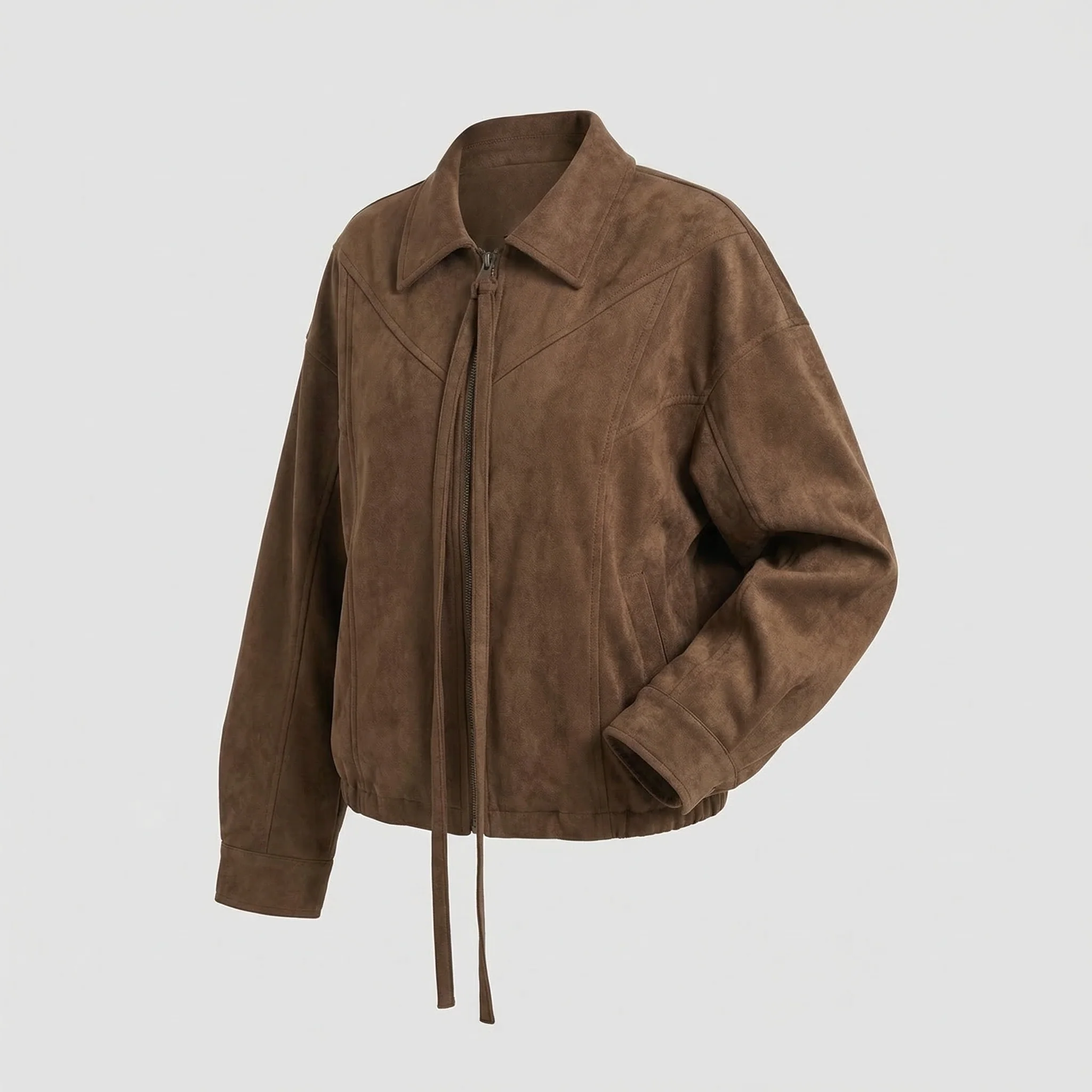 Damen Velours Bomberjacke Raglan - Image 5