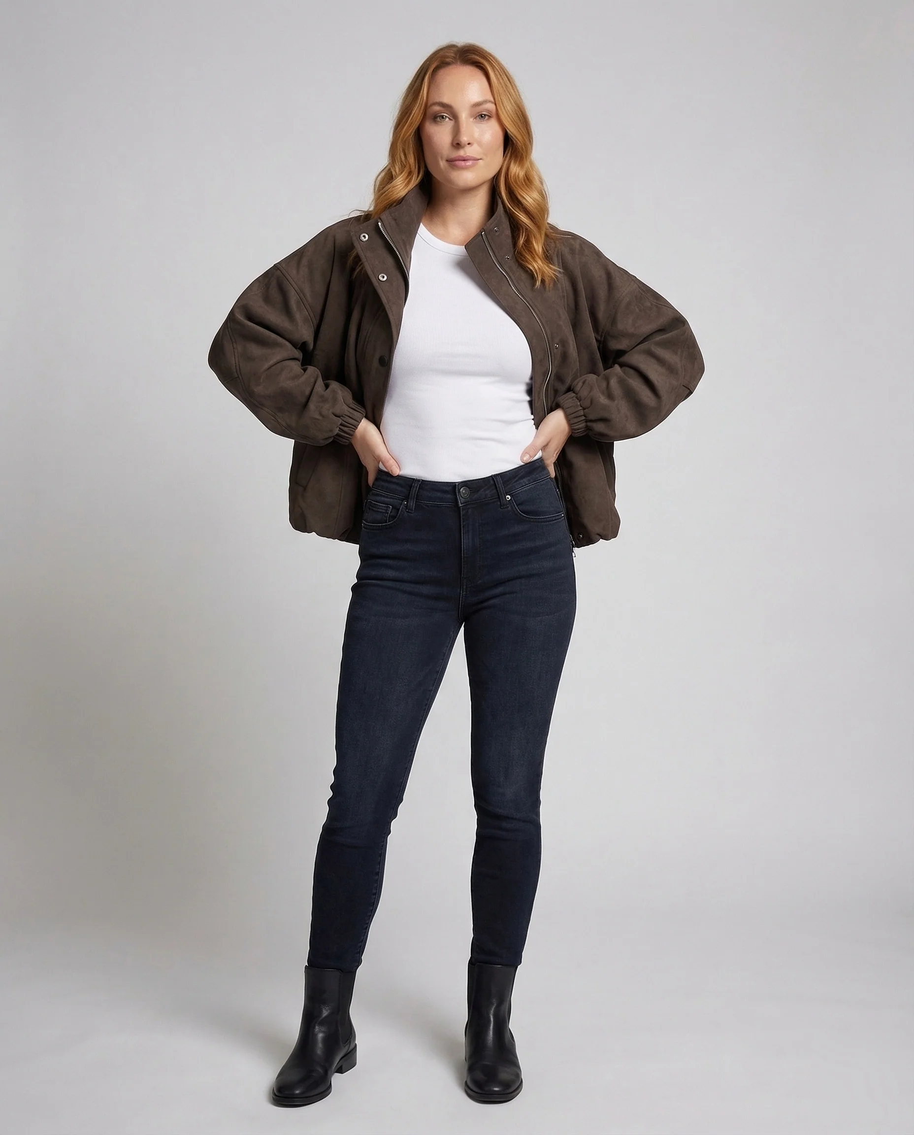 Damen Velours Bomberjacke Ballonärmel