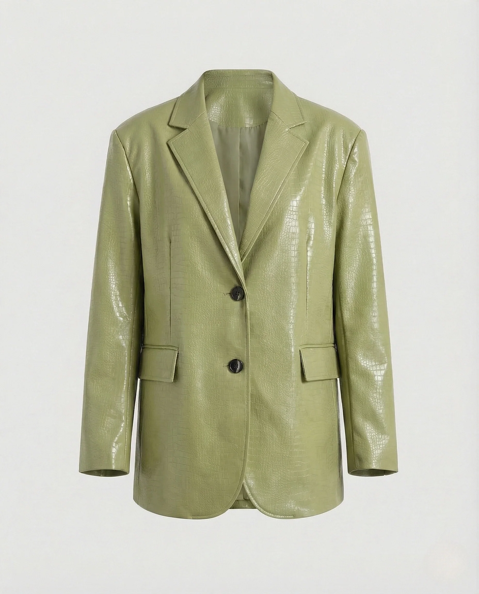 Damen Lederoptik Blazer Weit - Image 6