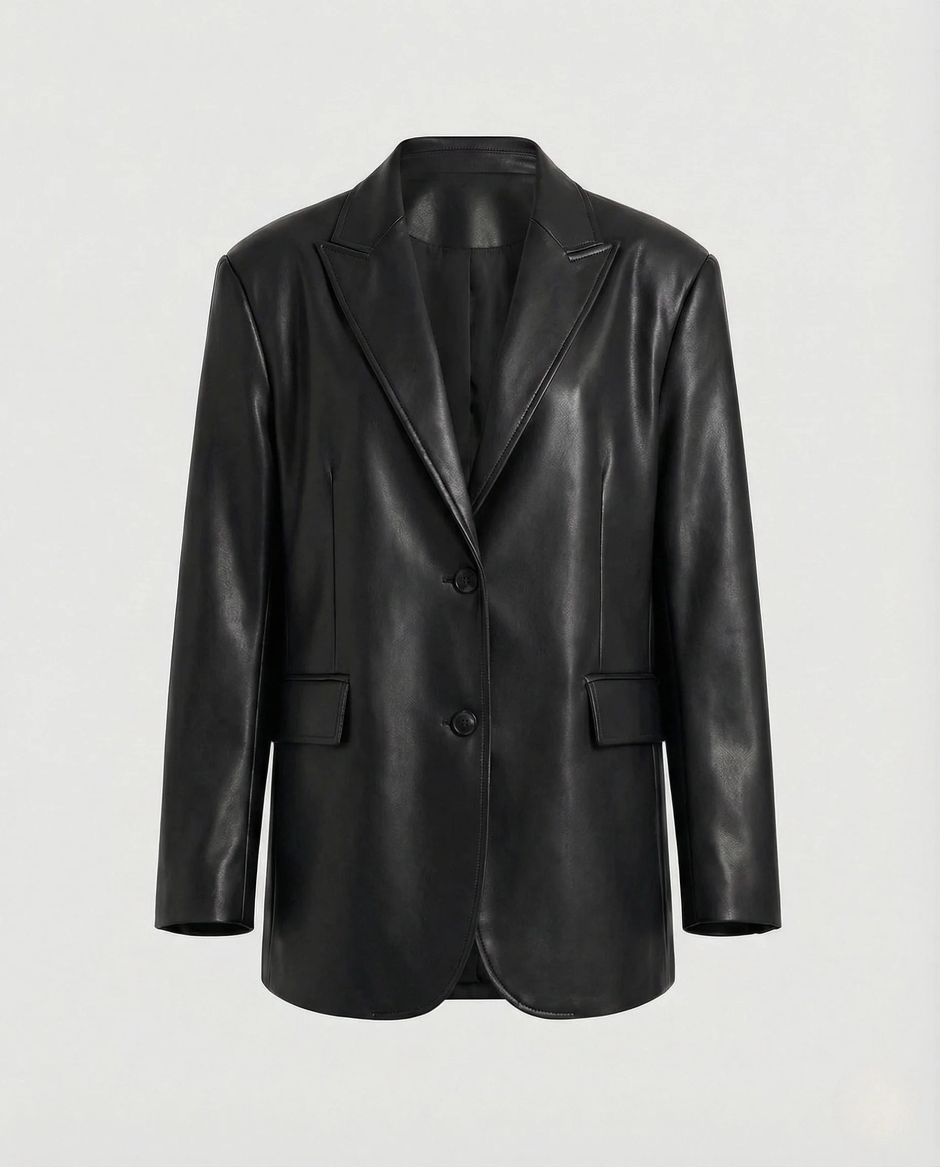 Damen Lederoptik Blazer Weit - Image 7