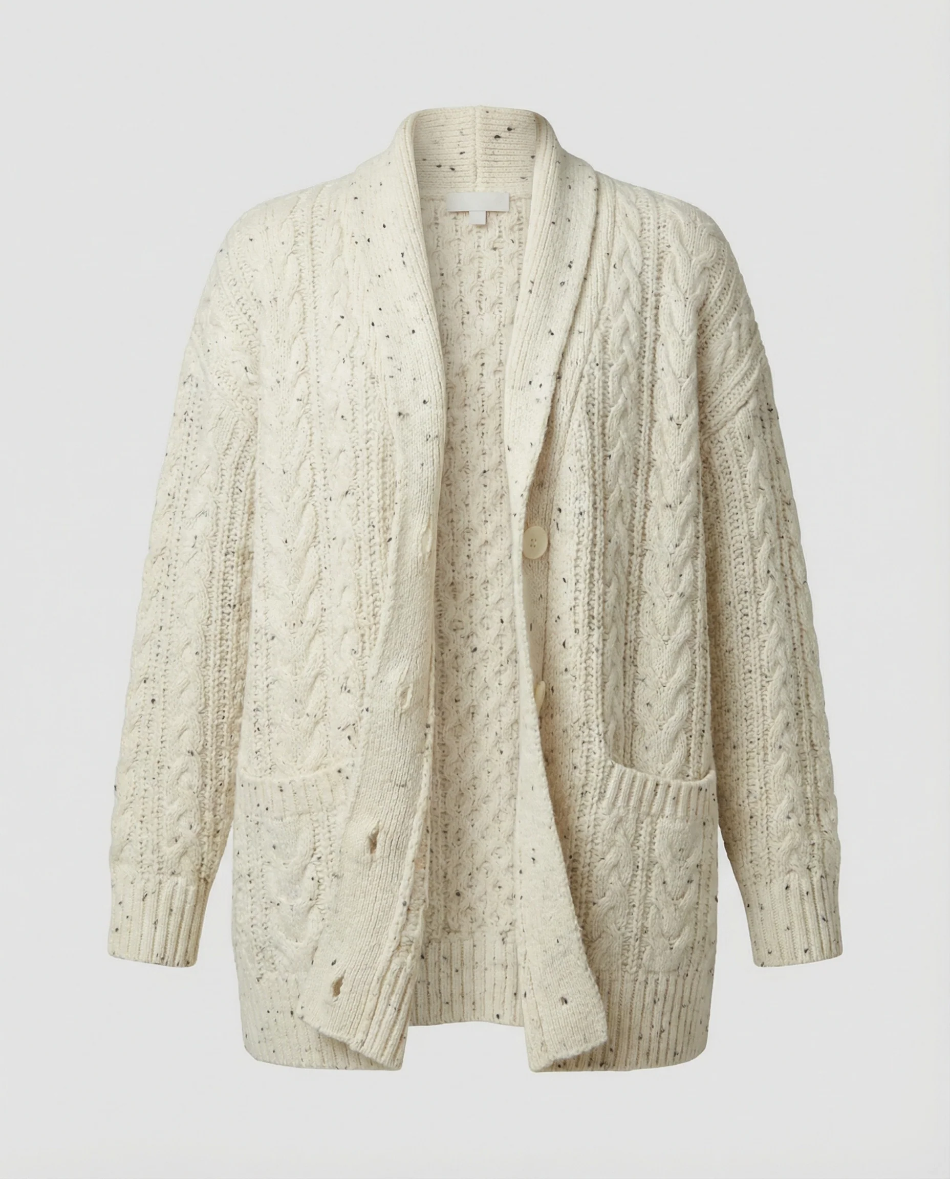 Grobstrickcardigan mit Zopfmuster Eingrifftaschen und Zierknopfleiste Heidi-Mode - Image 5