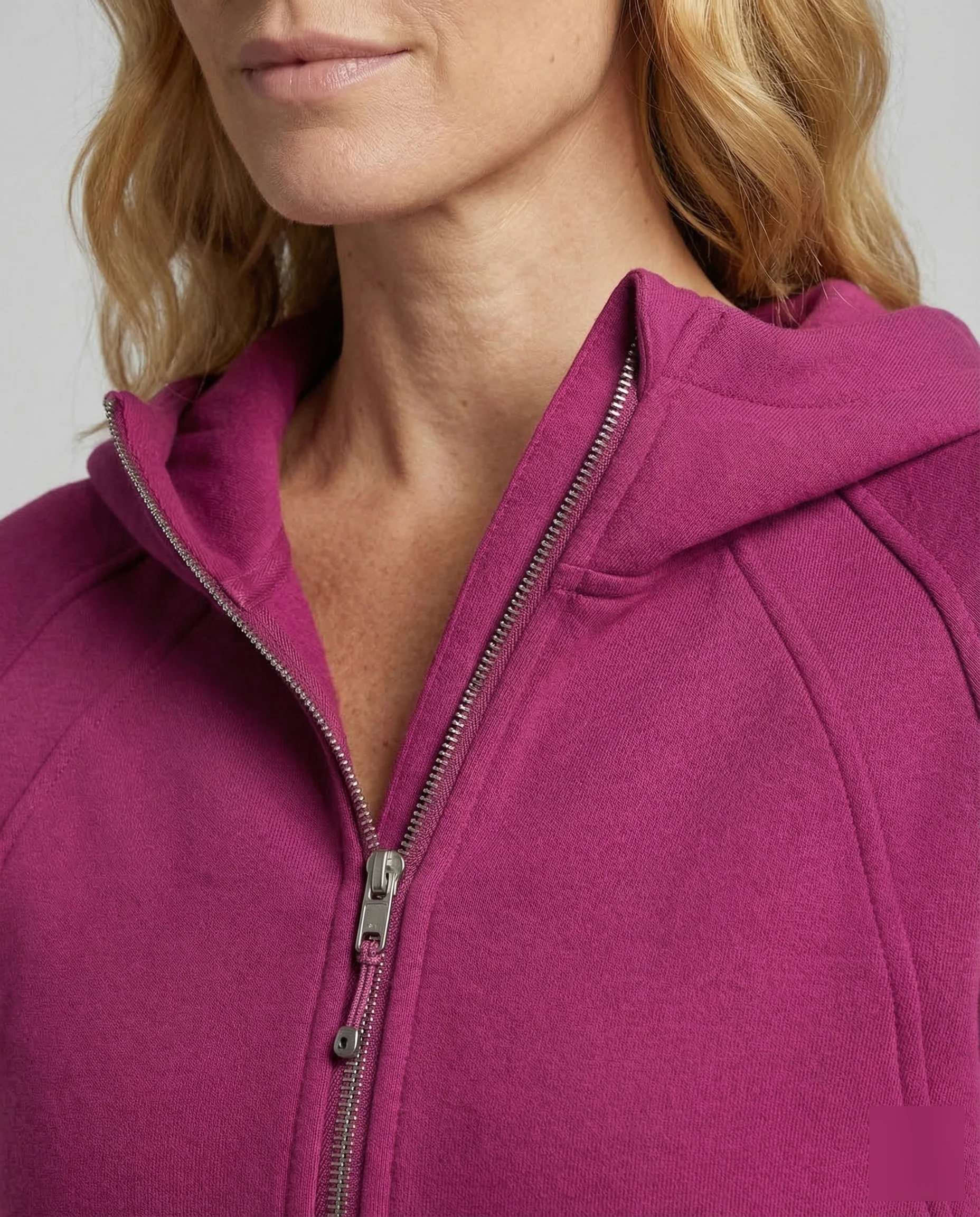 Damen Hoodie Oversize Reißverschluss - Image 3
