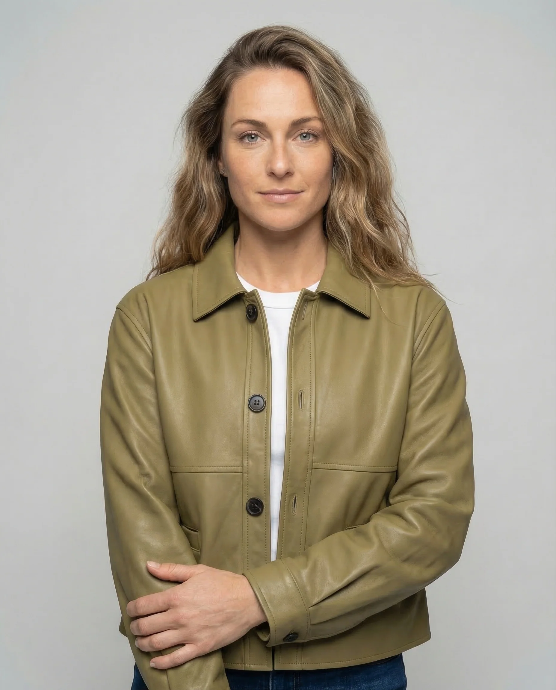 Damen Trenchcoat Lang Ballonärmel - Image 2