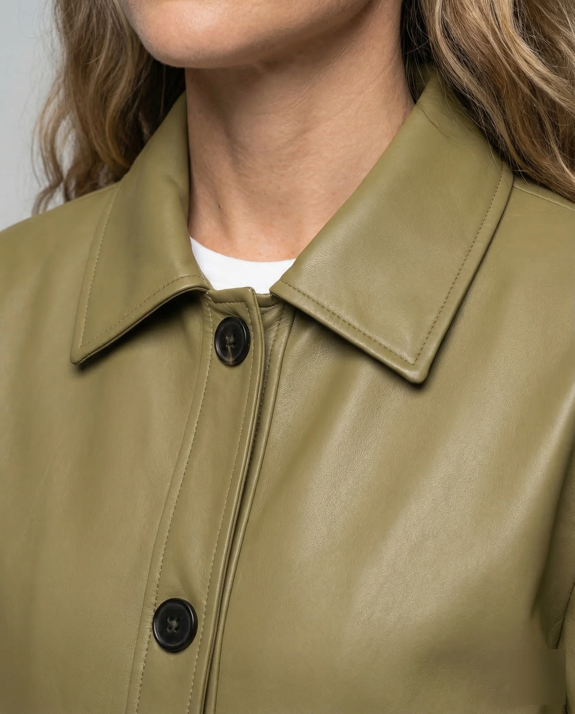 Damen Trenchcoat Lang Ballonärmel - Image 3
