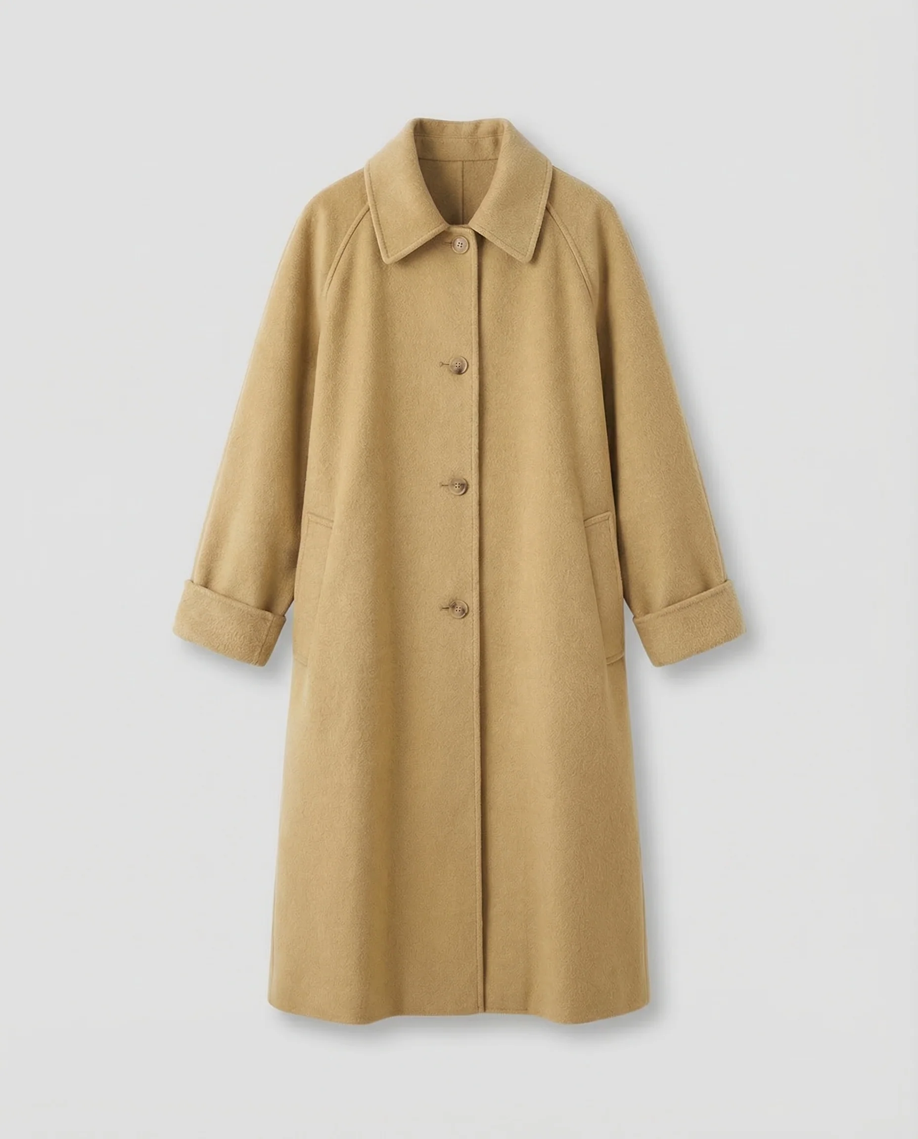 Damen Trenchcoat Lang Ballonärmel - Image 8