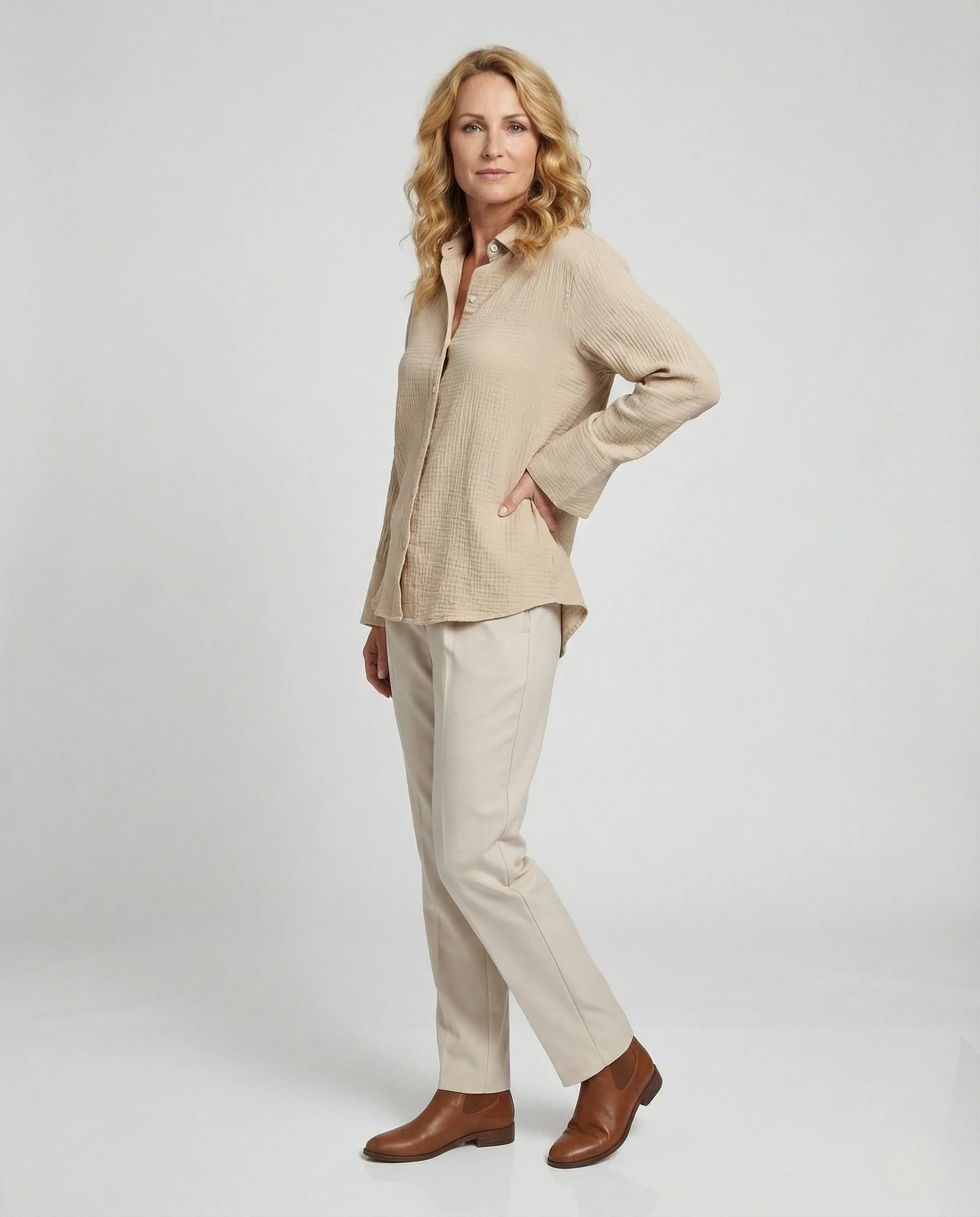 Hemd Damen Baumwolle Oversize