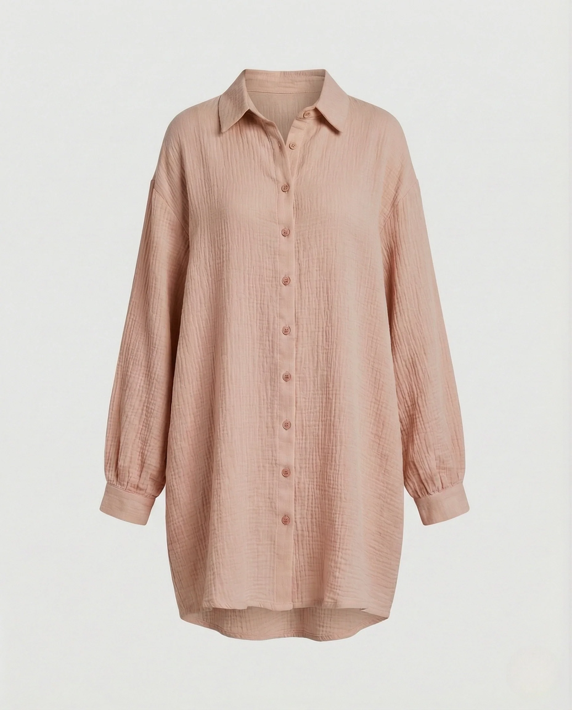 Freizeitkleid Damen Hemdblusenkleid Musselin - Image 7