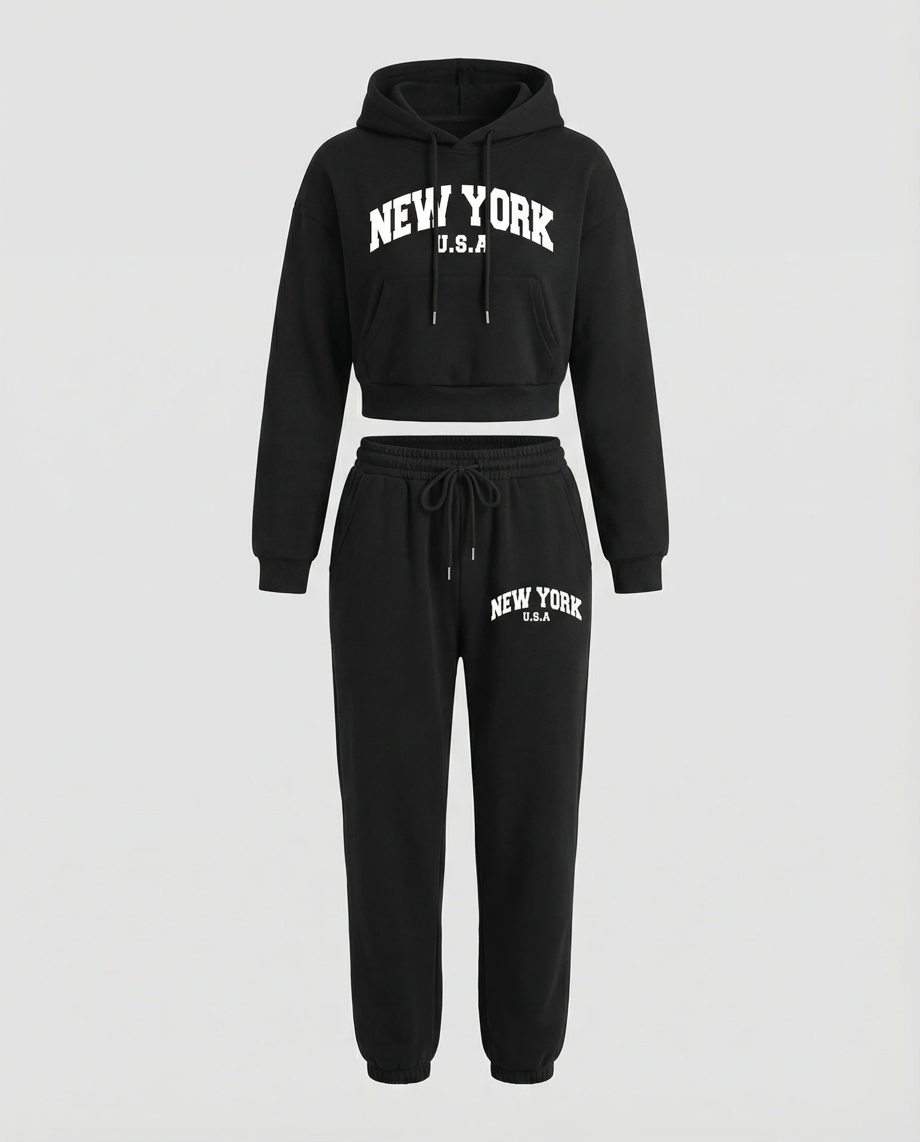 Damen Sweatshirt Set mit College Print - Image 3