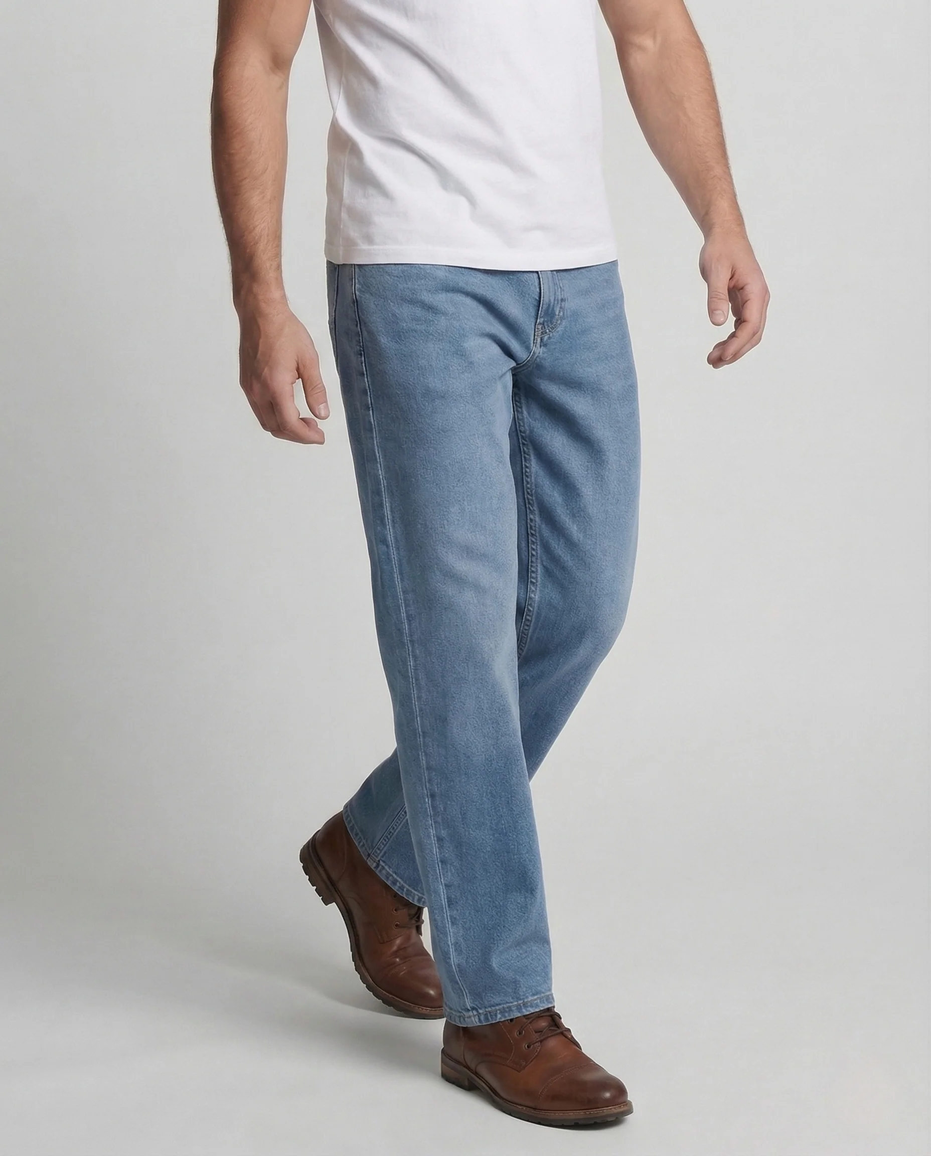 Damen Baggy Jeans Weit Tiefer Schritt - Image 2