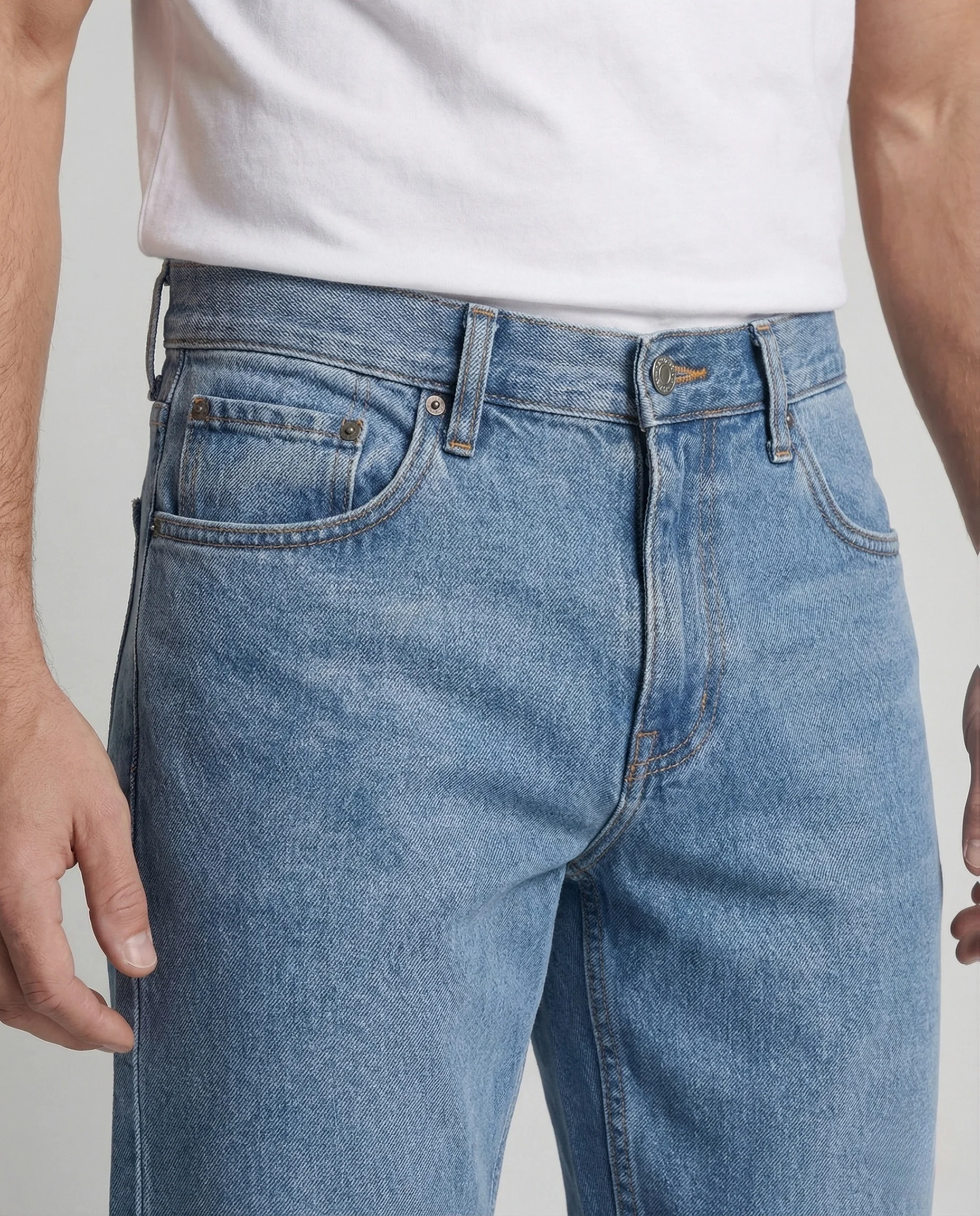 Damen Baggy Jeans Weit Tiefer Schritt - Image 3