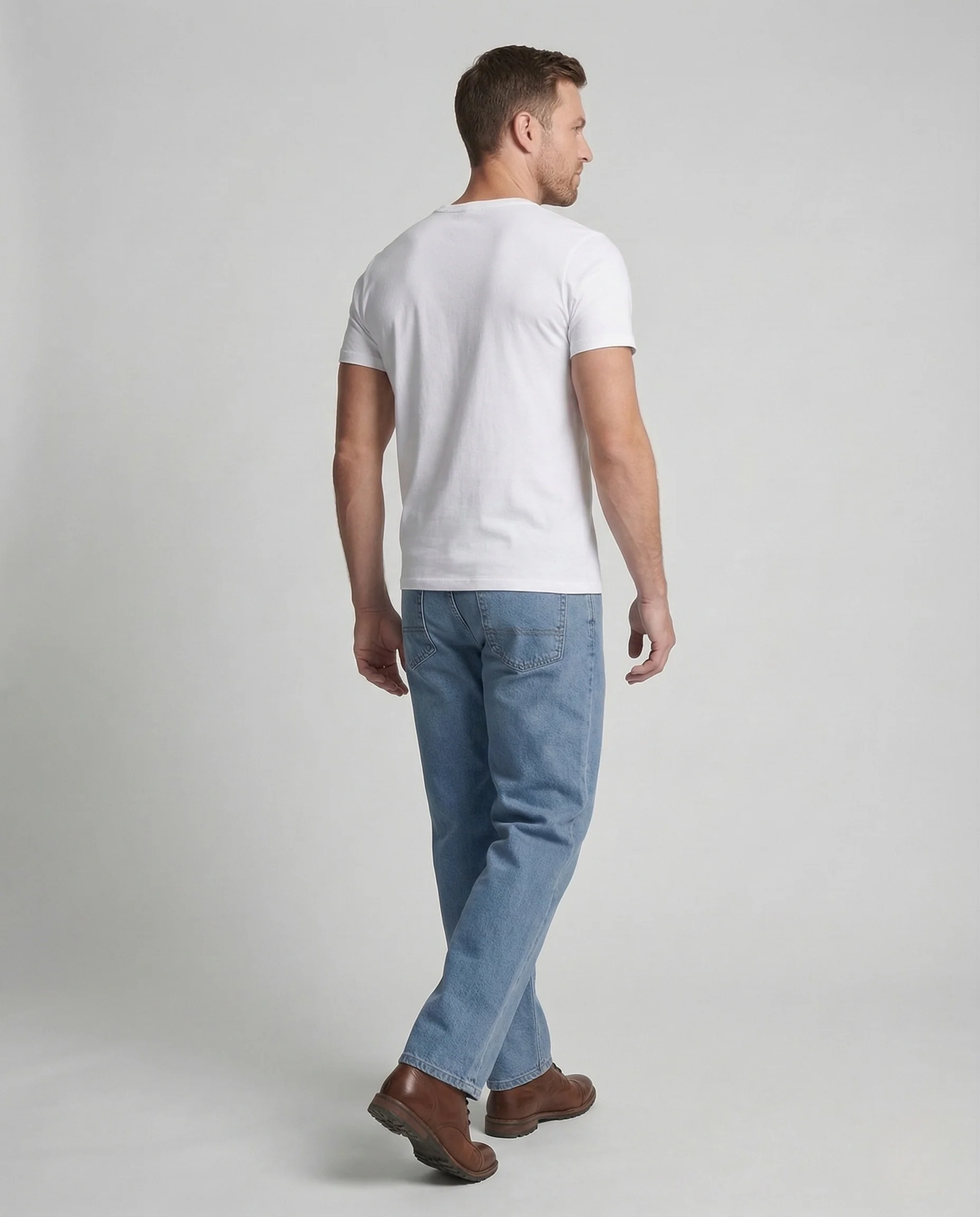 Damen Baggy Jeans Weit Tiefer Schritt - Image 4