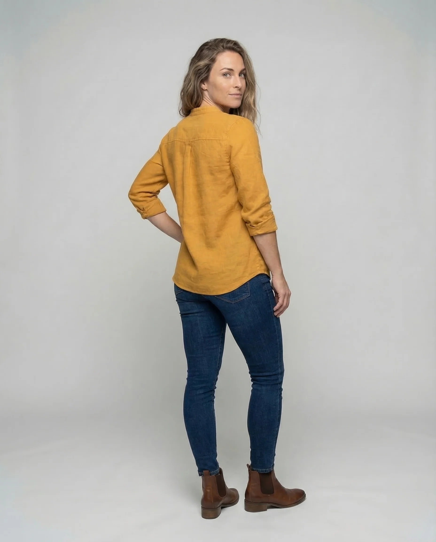 Damen Weite Hemdbluse Katzenmotiv - Image 4