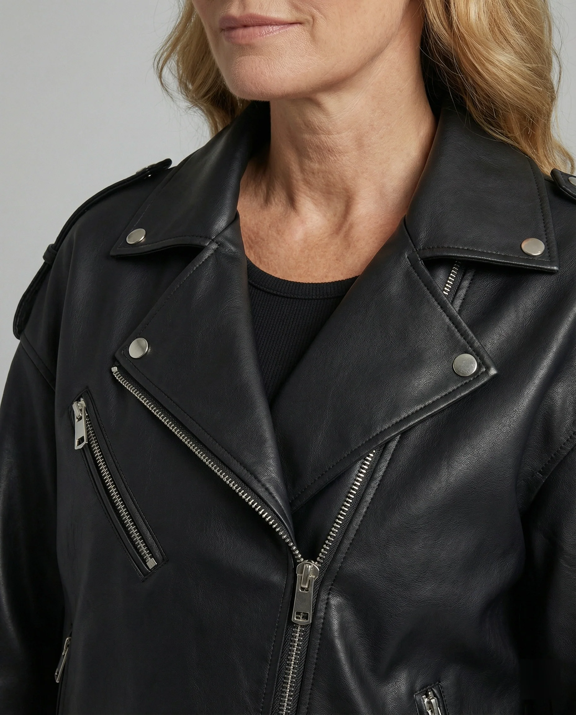 Freizeitkleidung Damen Bikerjacke Vegan - Image 4