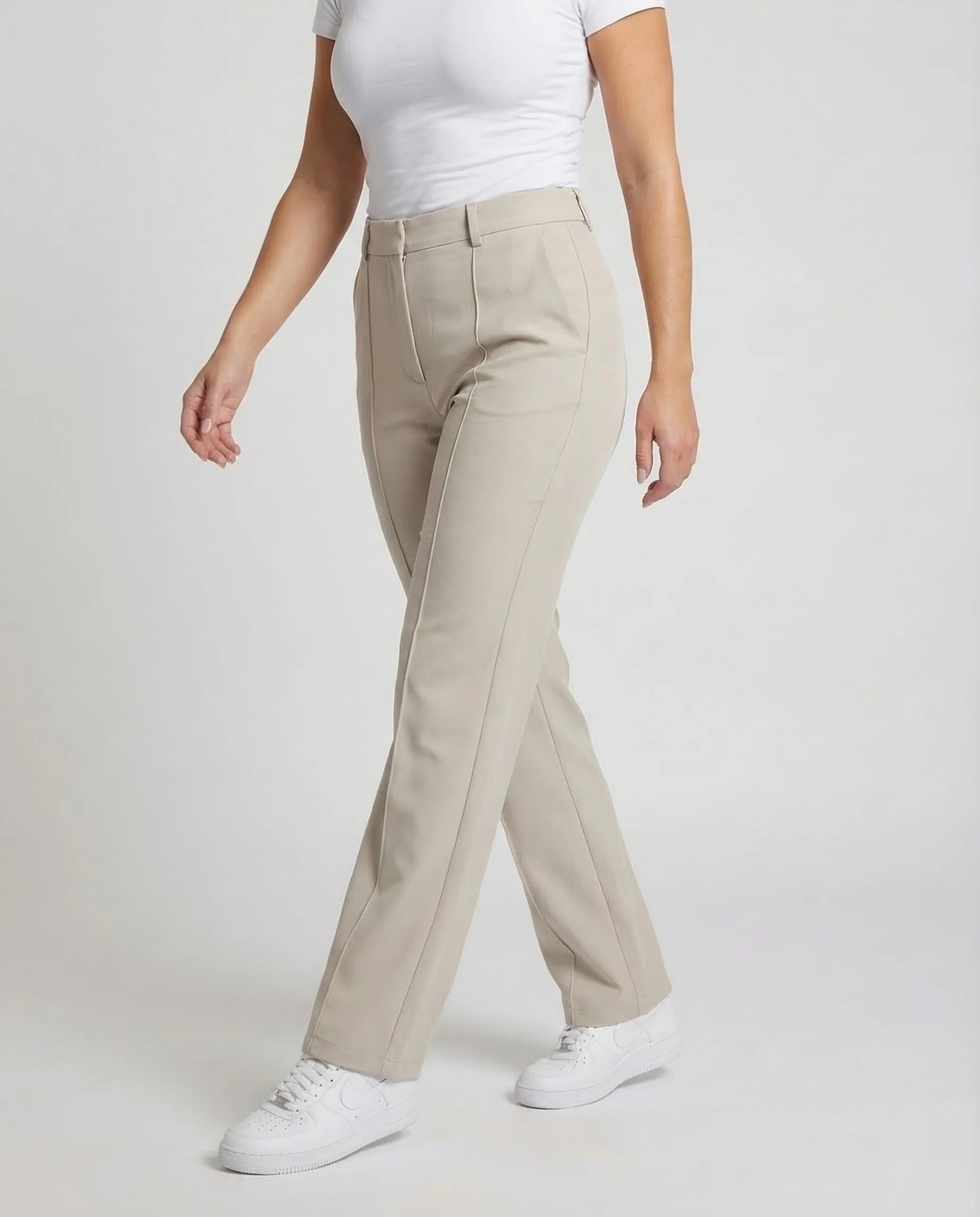 Damen Bundfaltenhose Weit Bügelfalte - Image 2