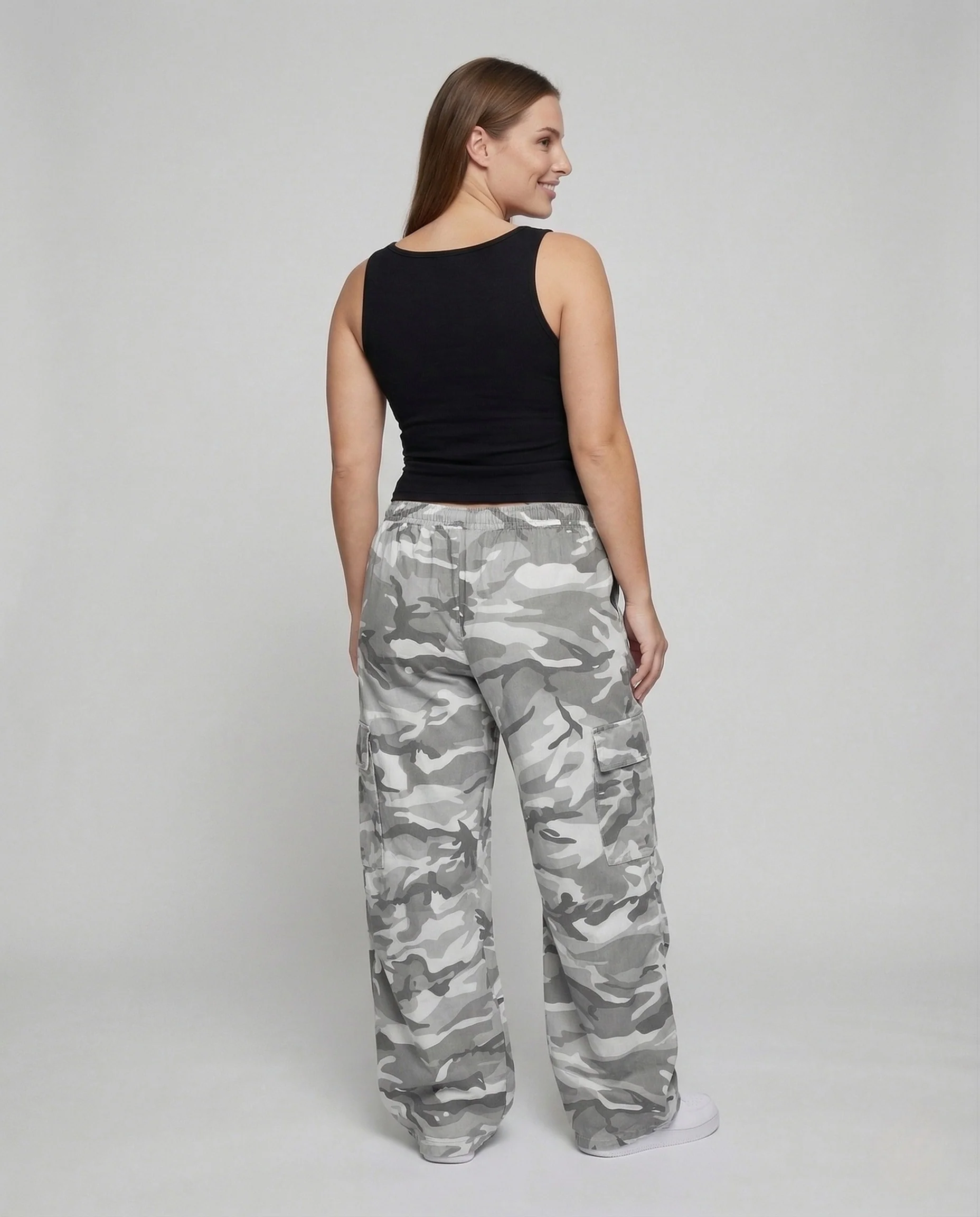 Damen Cargo Hose Extraweit Taschen - Image 4
