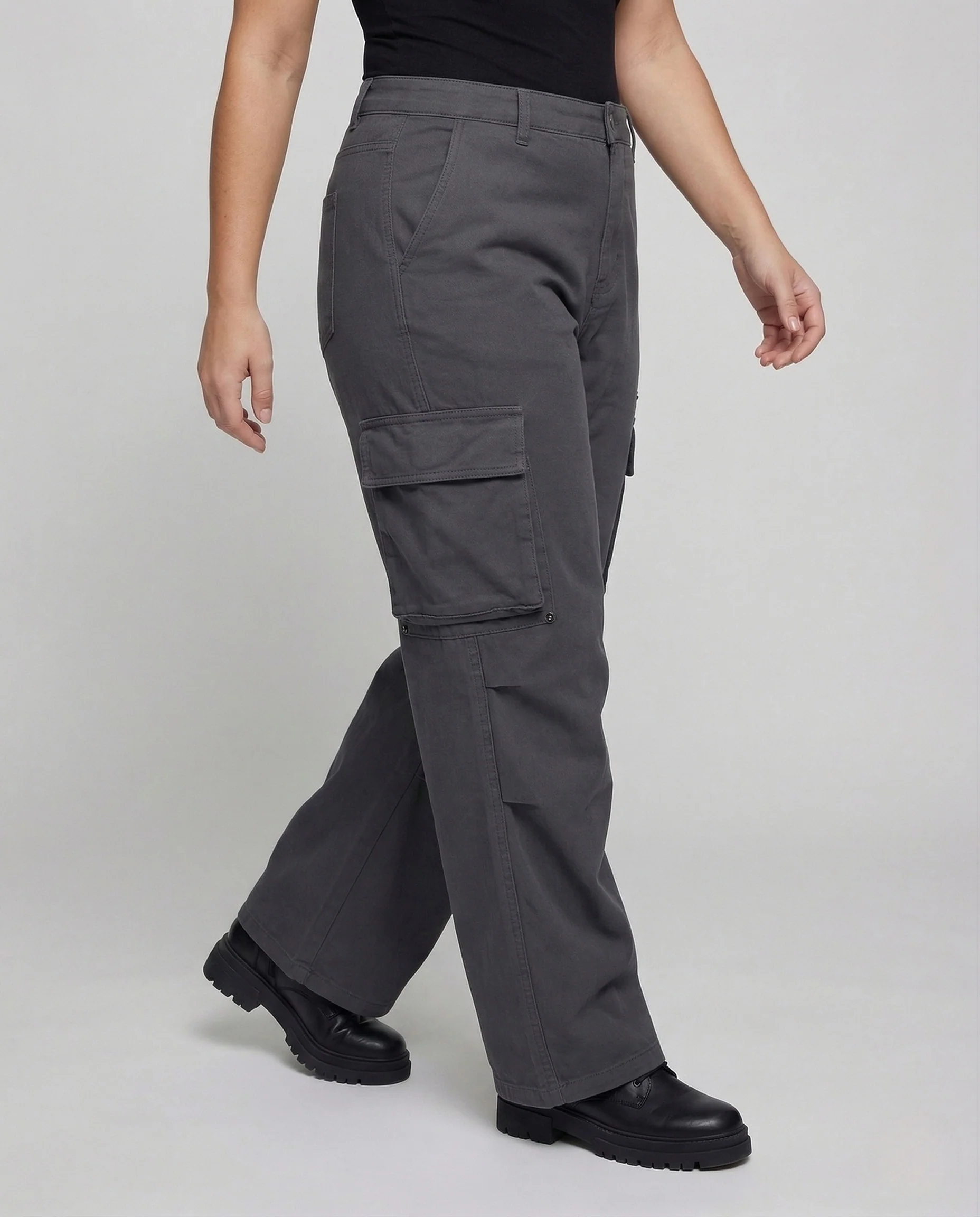 Damen Cargo Hose High Waist - Image 2