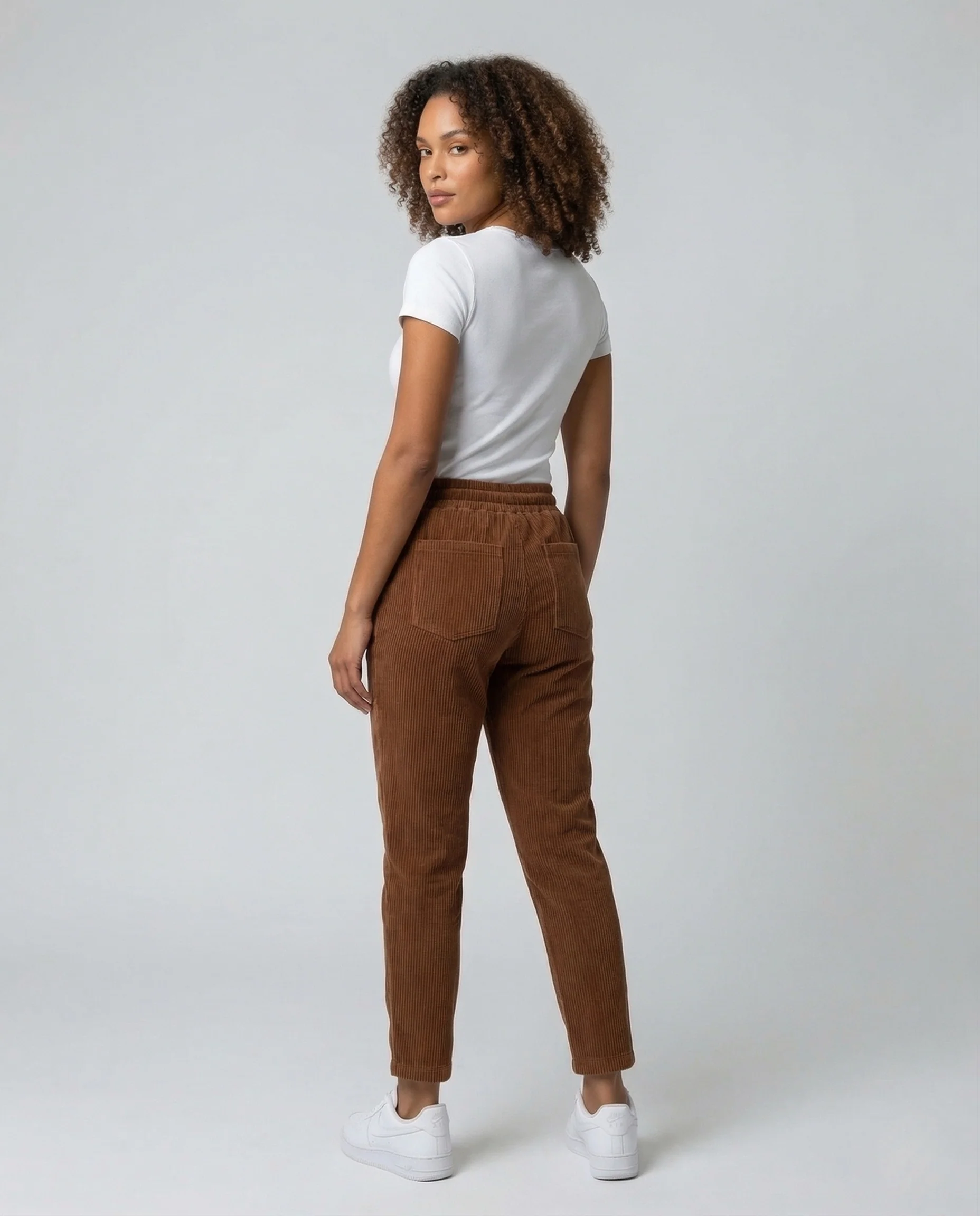 Damen Cordhose Weit Elastikbund - Image 3