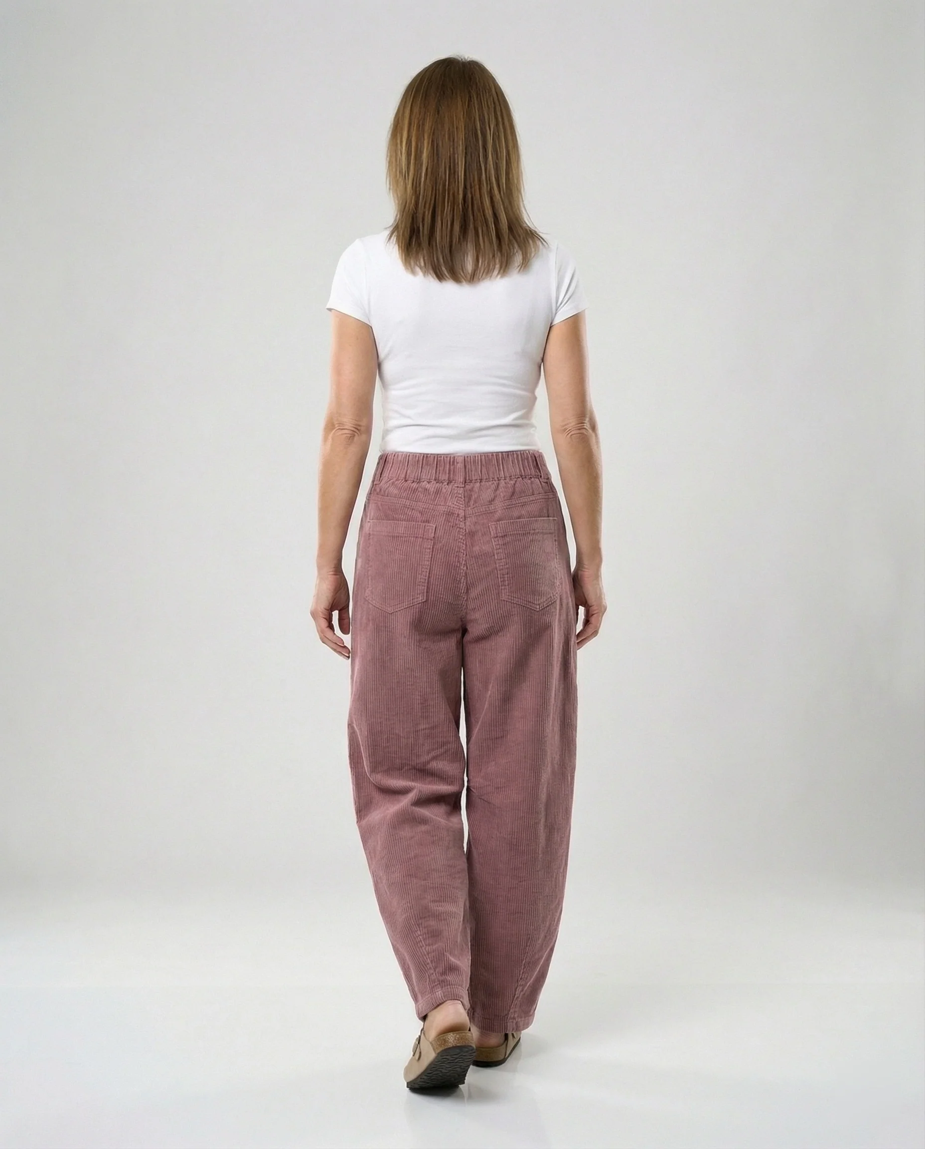Damen Cordhose Damen weit High Waist