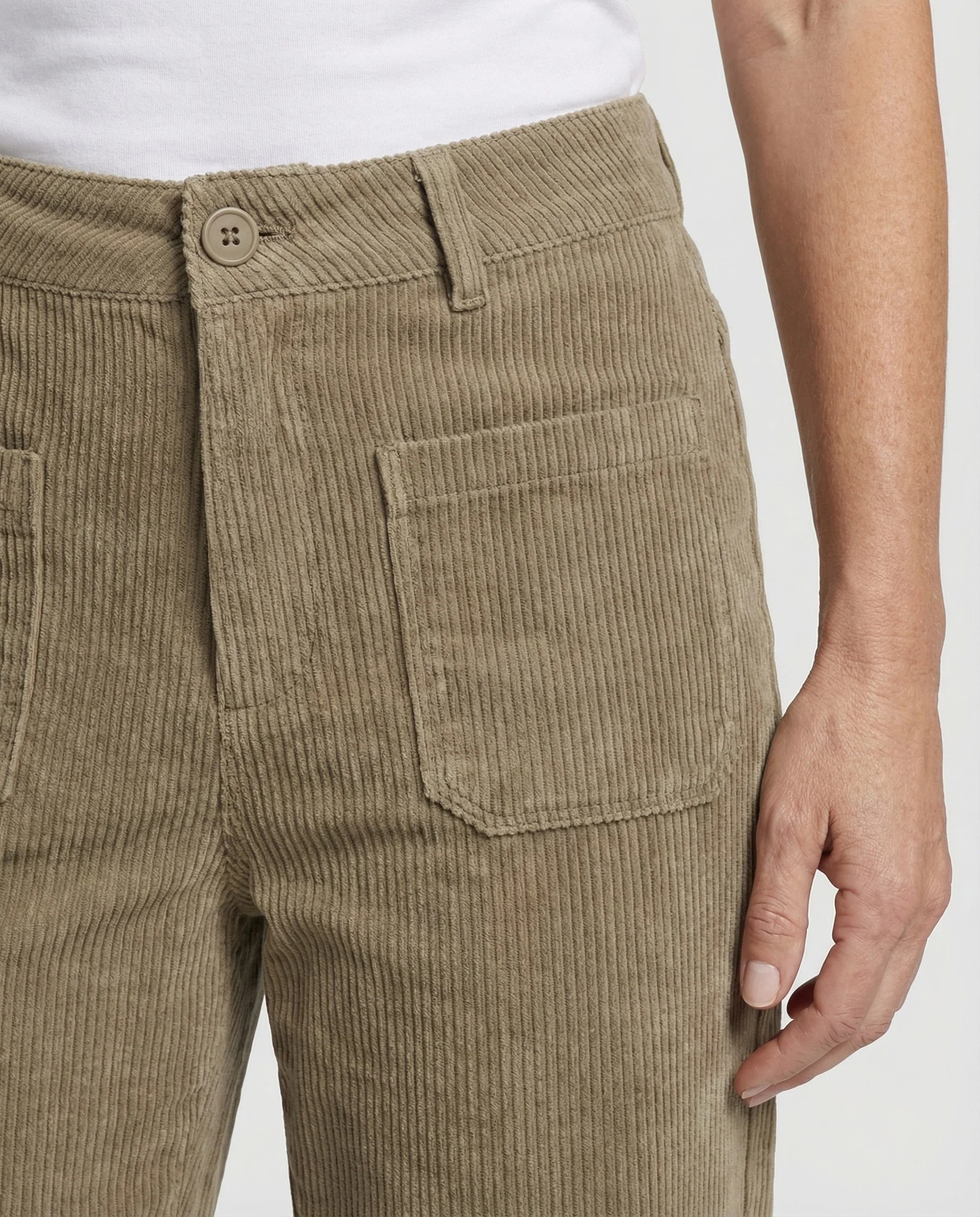 Damen Cordhose High Waist mit Taschen - Image 3