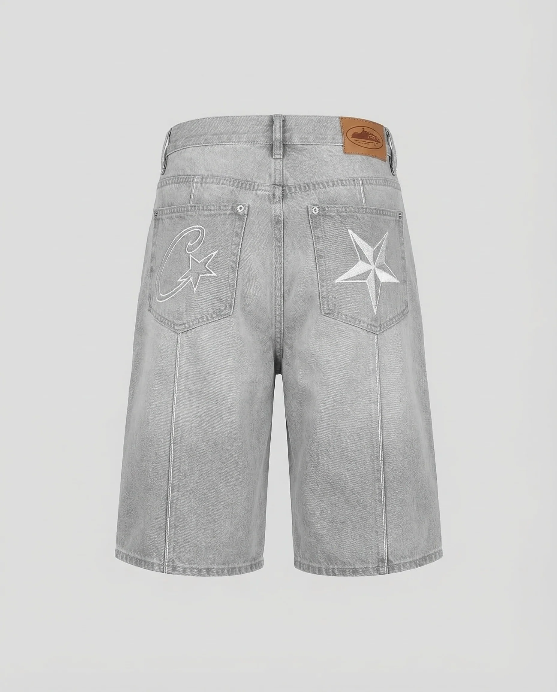 Damen Denim Bermuda Bestickt - Image 5