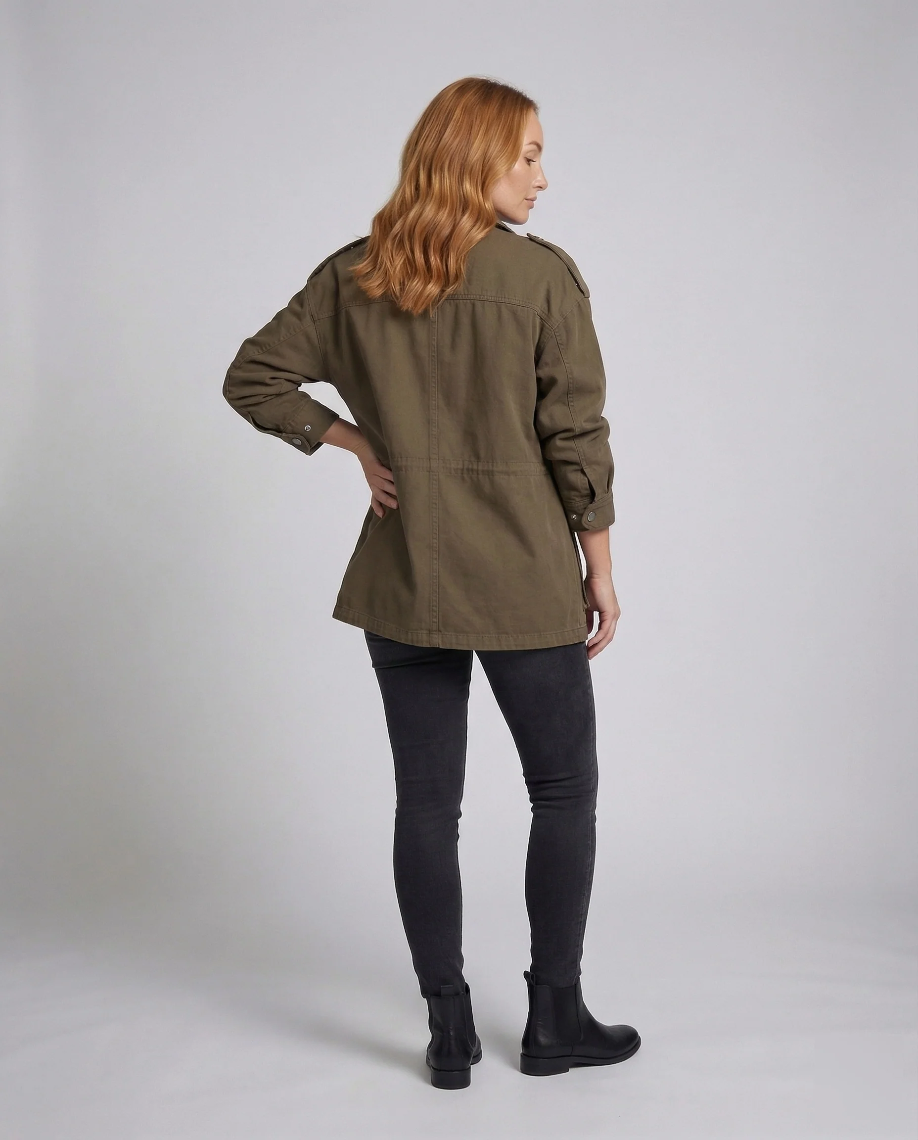 Damen Feldjacke Oversize Taschen - Image 4