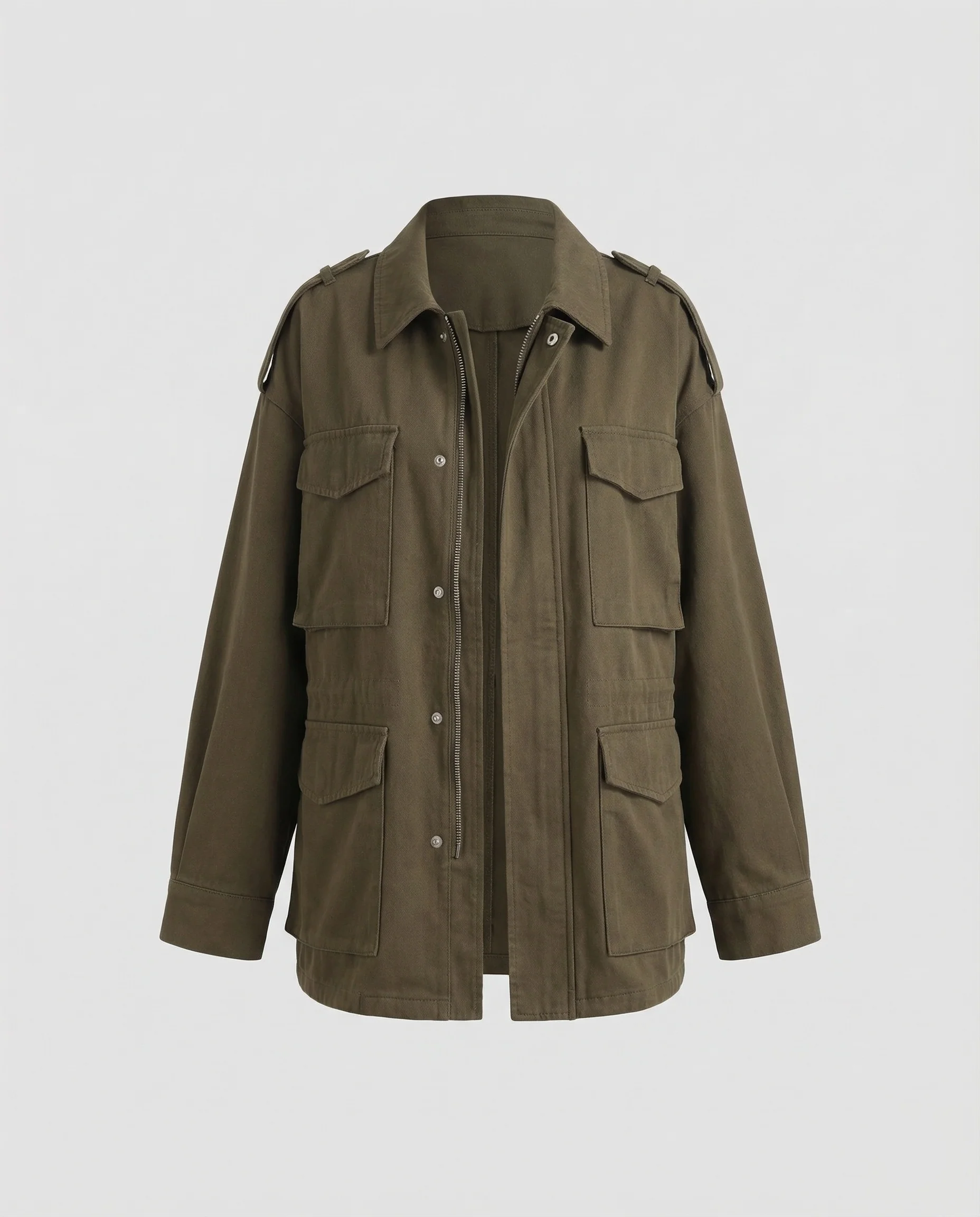 Damen Feldjacke Oversize Taschen - Image 5