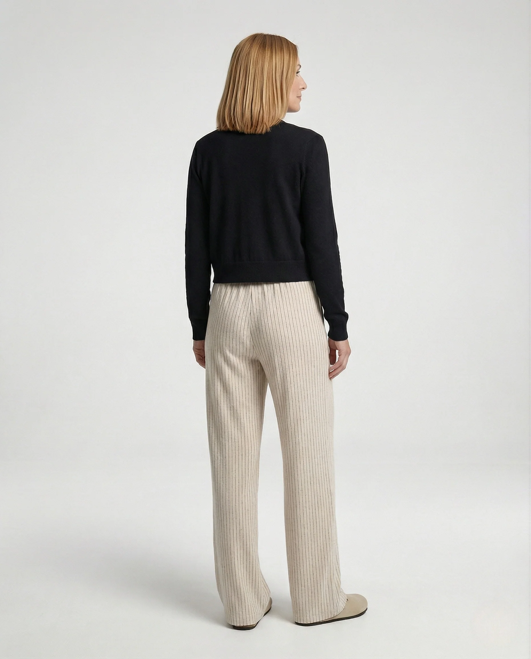 Palazzohose Damen Gerippt - Image 3