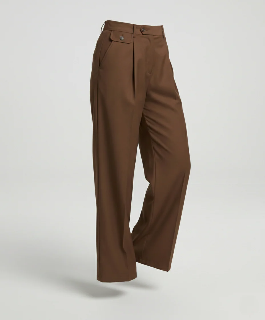 Freizeitkleidung Damen High Waist Stoffhose - Image 5