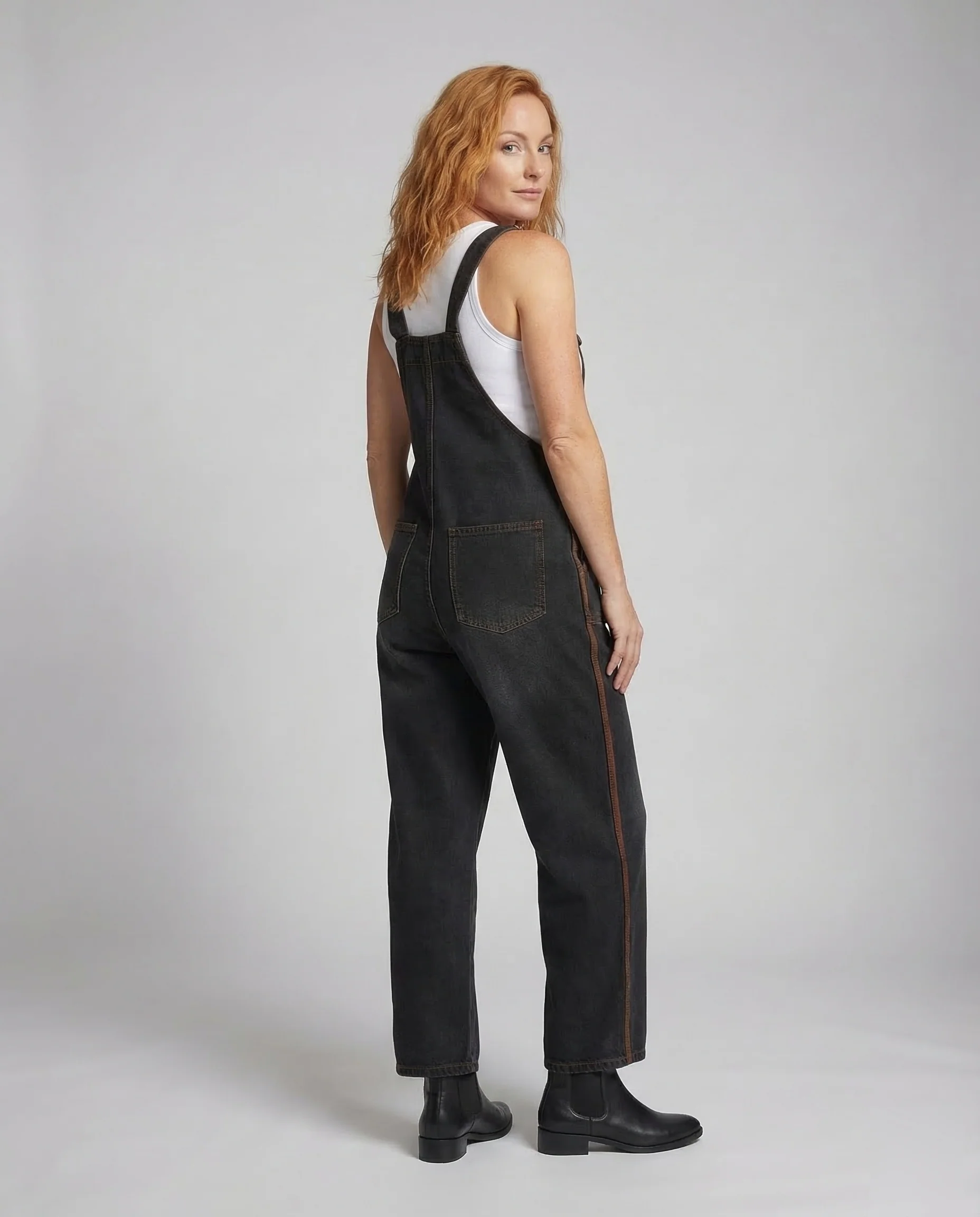 Damen Jeans Latzhose Cargo - Image 3