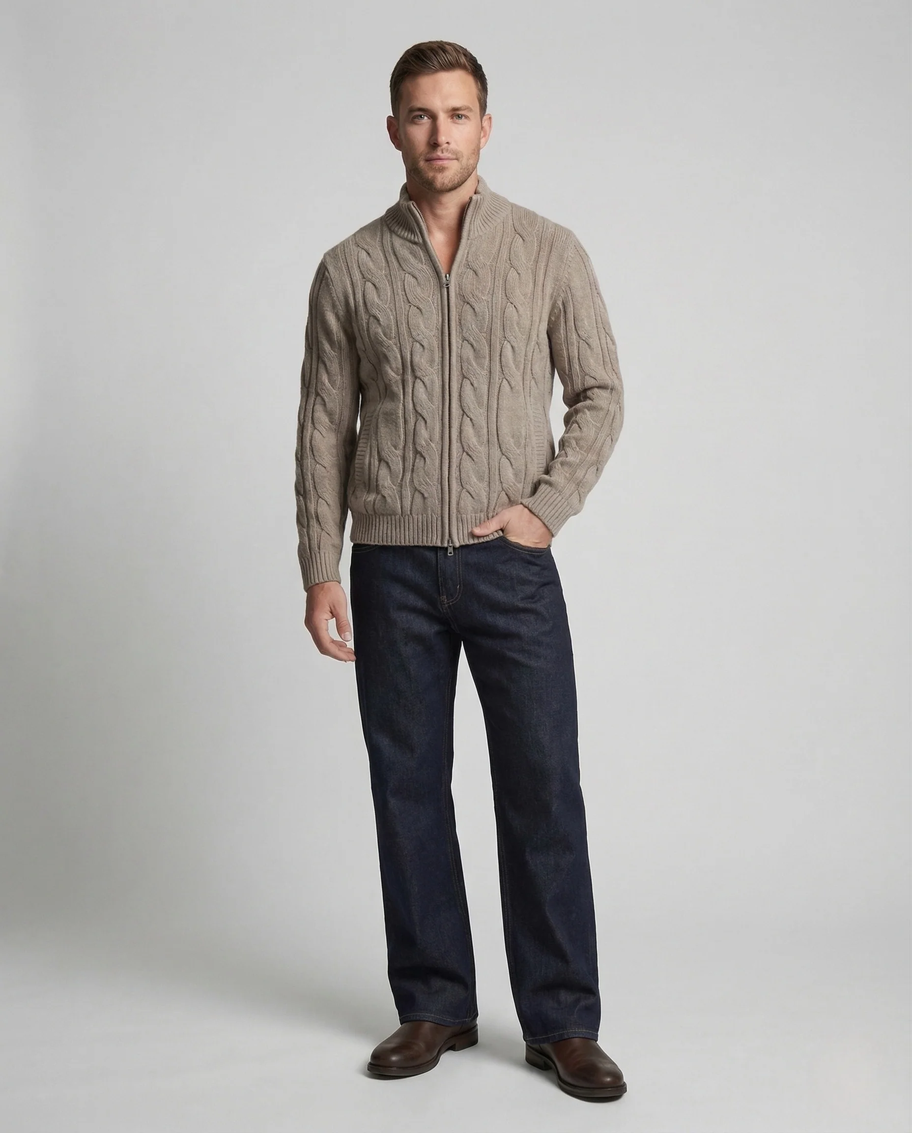 Damen Jeans Weit High Waist