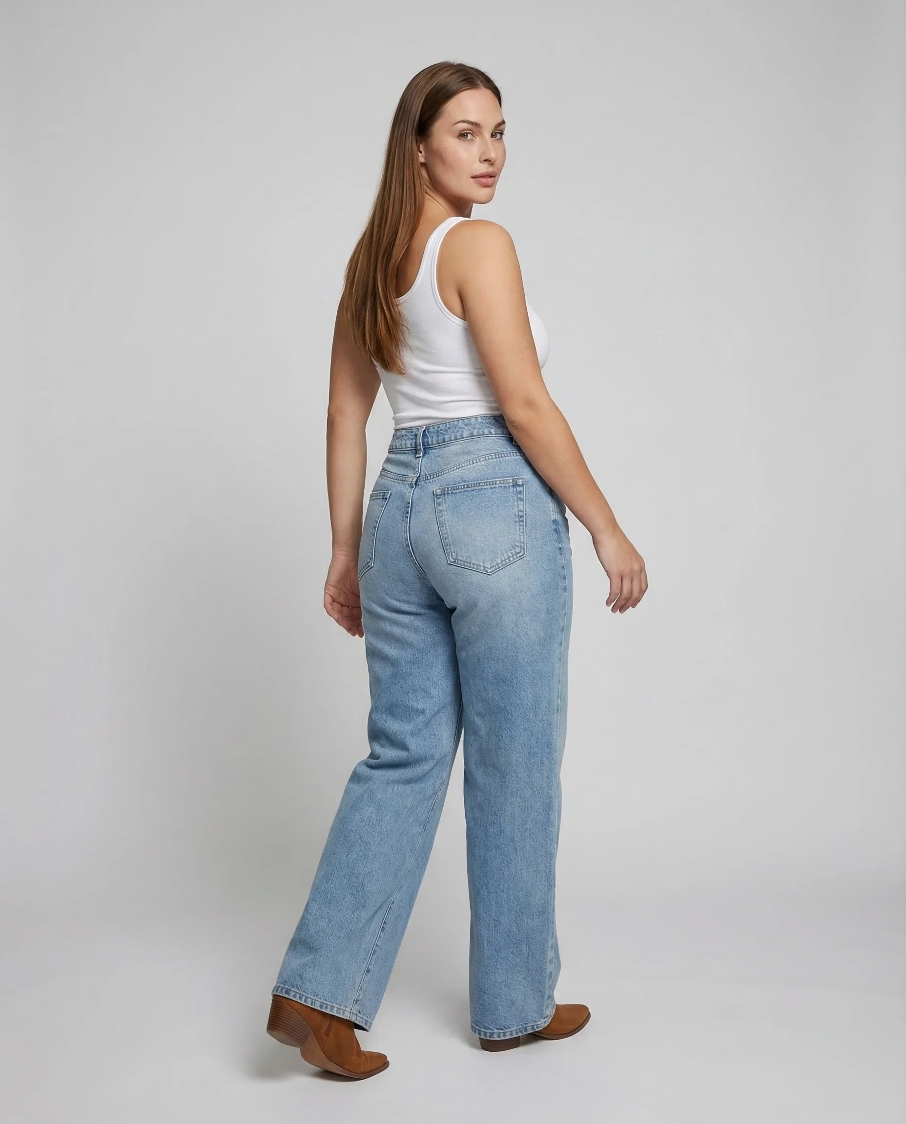 Damen Baggy Jeans High Waist - Image 4