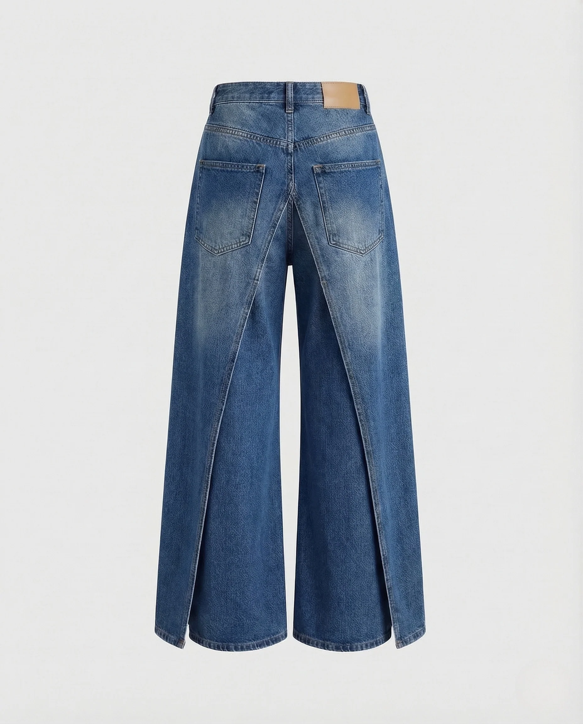 Damen Jeans High Waist Überlappungsschlitz - Image 6